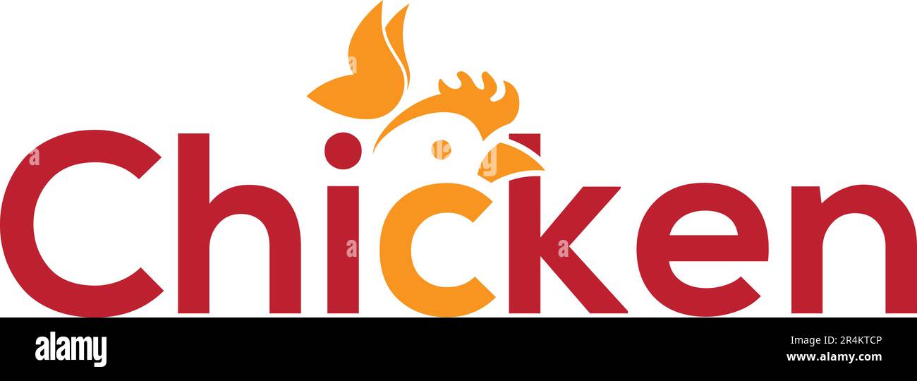 Chicken Food Restaurant-Logo. Stock Vektor