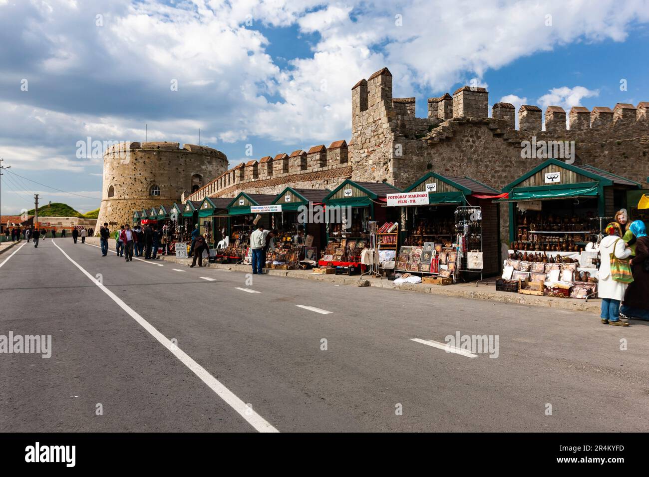 Schloss Kilitbahir, osmanische Festung, Halbinsel Gelibolu (Gallipoli) und Straße der Dardanellen, Eceabat, Provinz Canakkale, europäische Seite, Türkei Stockfoto