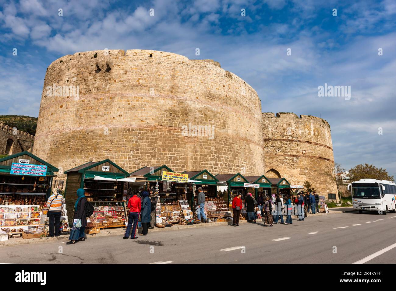 Schloss Kilitbahir, osmanische Festung, Halbinsel Gelibolu (Gallipoli) und Straße der Dardanellen, Eceabat, Provinz Canakkale, europäische Seite, Türkei Stockfoto