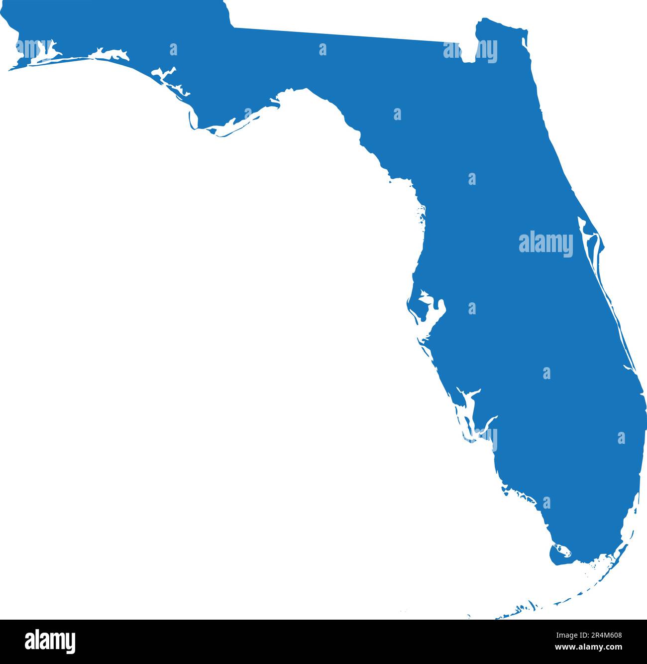 BLAUE CMYK-Farbkarte von FLORIDA, USA Stock Vektor