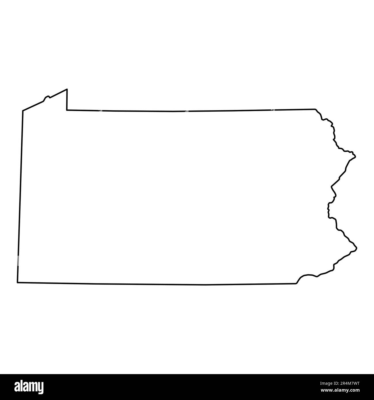 Pennsylvania Kartenform, vereinigte Staaten von amerika. Symbolvektordarstellung für flache Konzepte. Stock Vektor