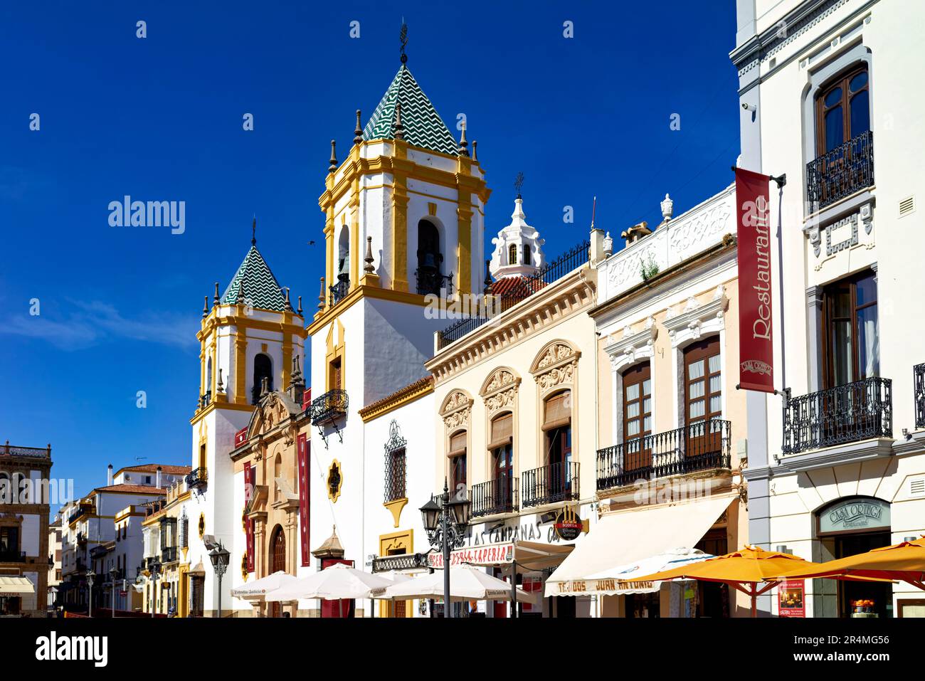 Andalusien Spanien. Ronda. Plaza del Socorro Stockfoto