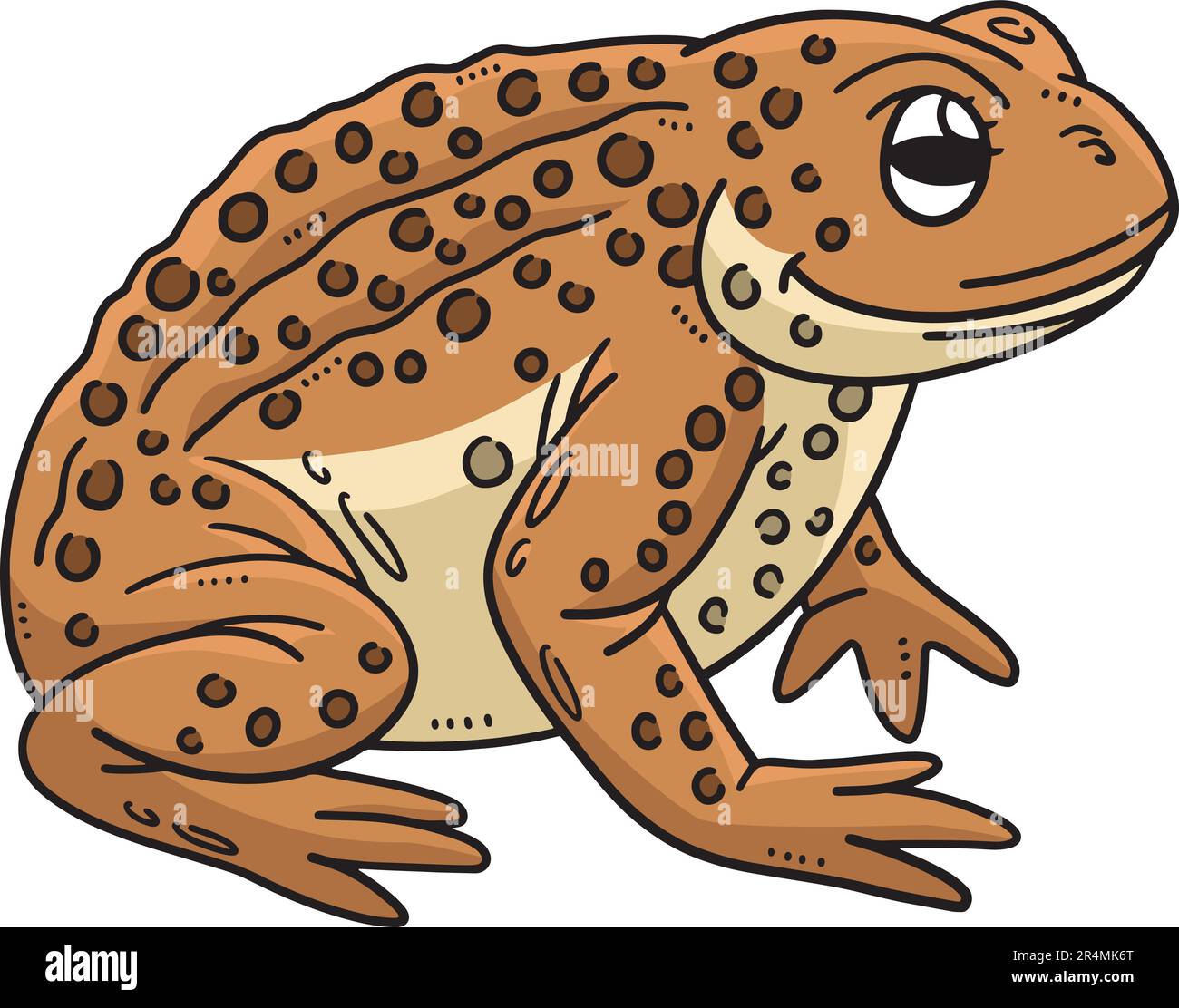 Baby Frog Cartoon Mit Farbigem Clipart Stock Vektor