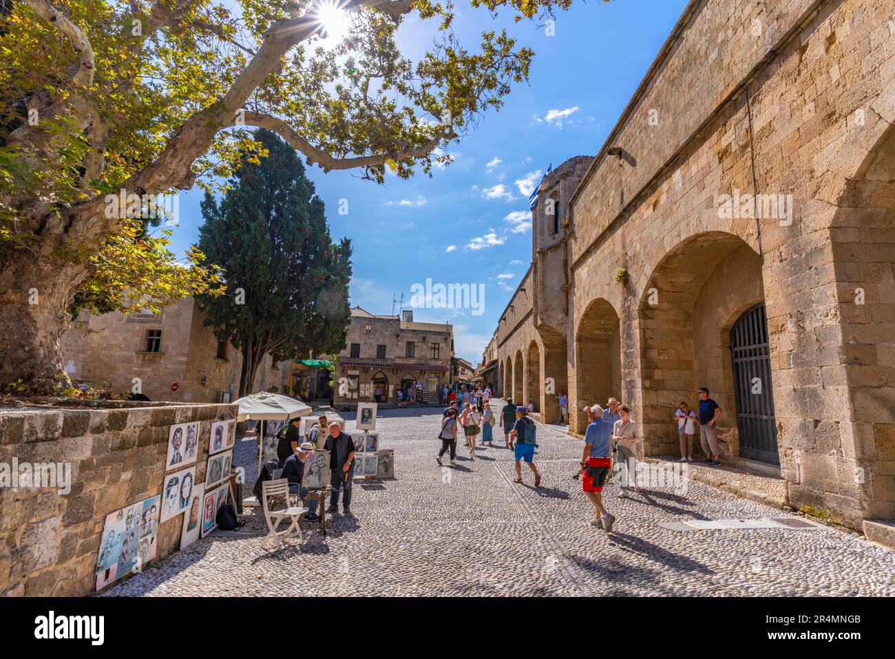 Blick auf das Archäologische Museum von Rhodos, die Altstadt von Rhodos, UNESCO-Weltkulturerbe, Rhodos, Dodekanes, griechische Inseln, Griechenland, Europa Stockfoto