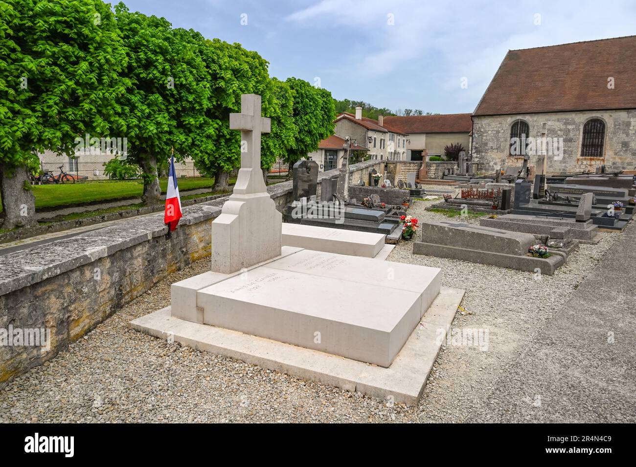 Das Grab von Charles de Gaulle in Colombey-les-deux-eglises Stockfoto