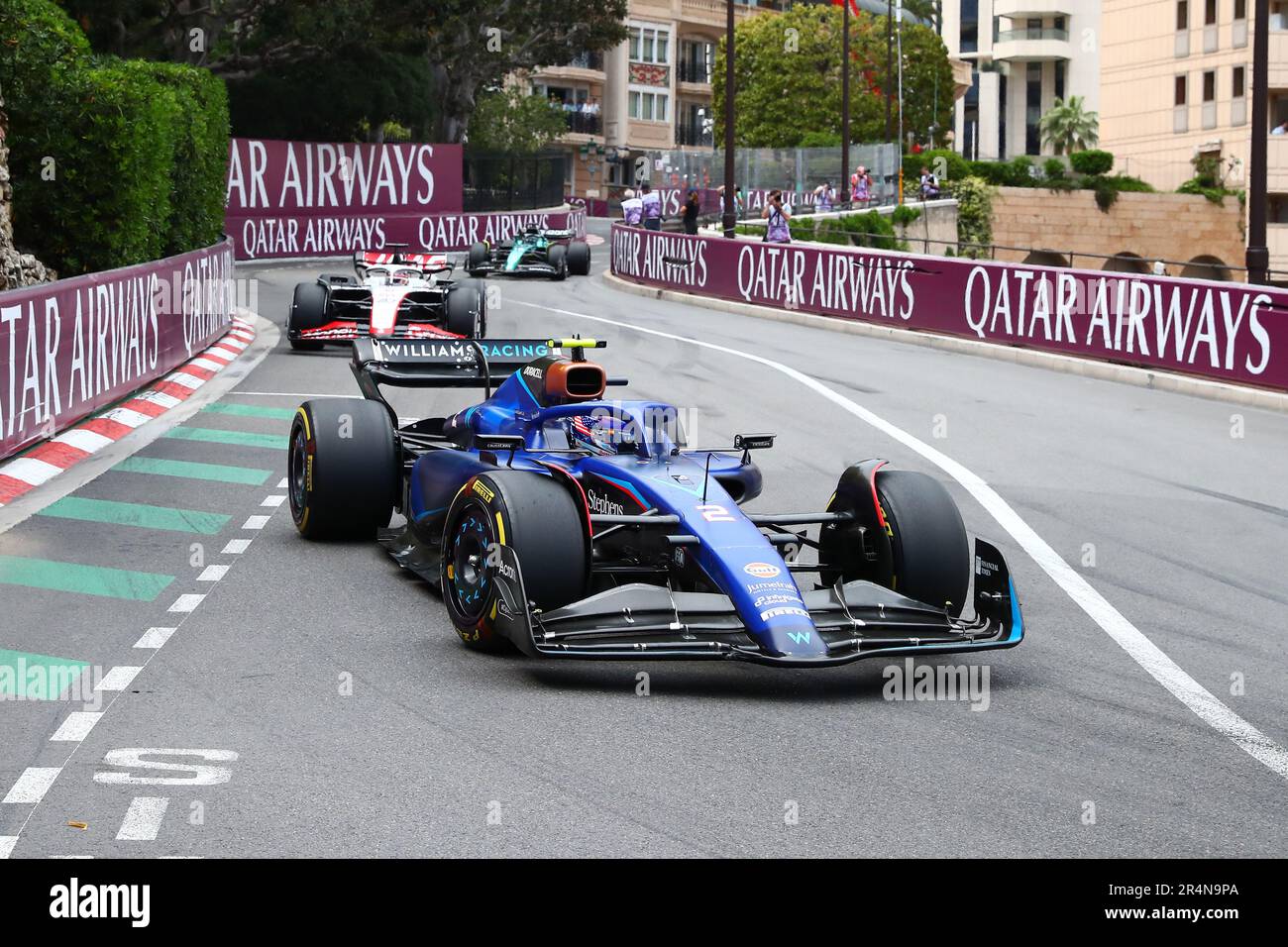 Logan Sargeant of Williams Racing während des Grand Prix F1 von Monaco am Circuit de Monaco am 28. Mai 2023 in Monte-Carlo, Monaco. Stockfoto