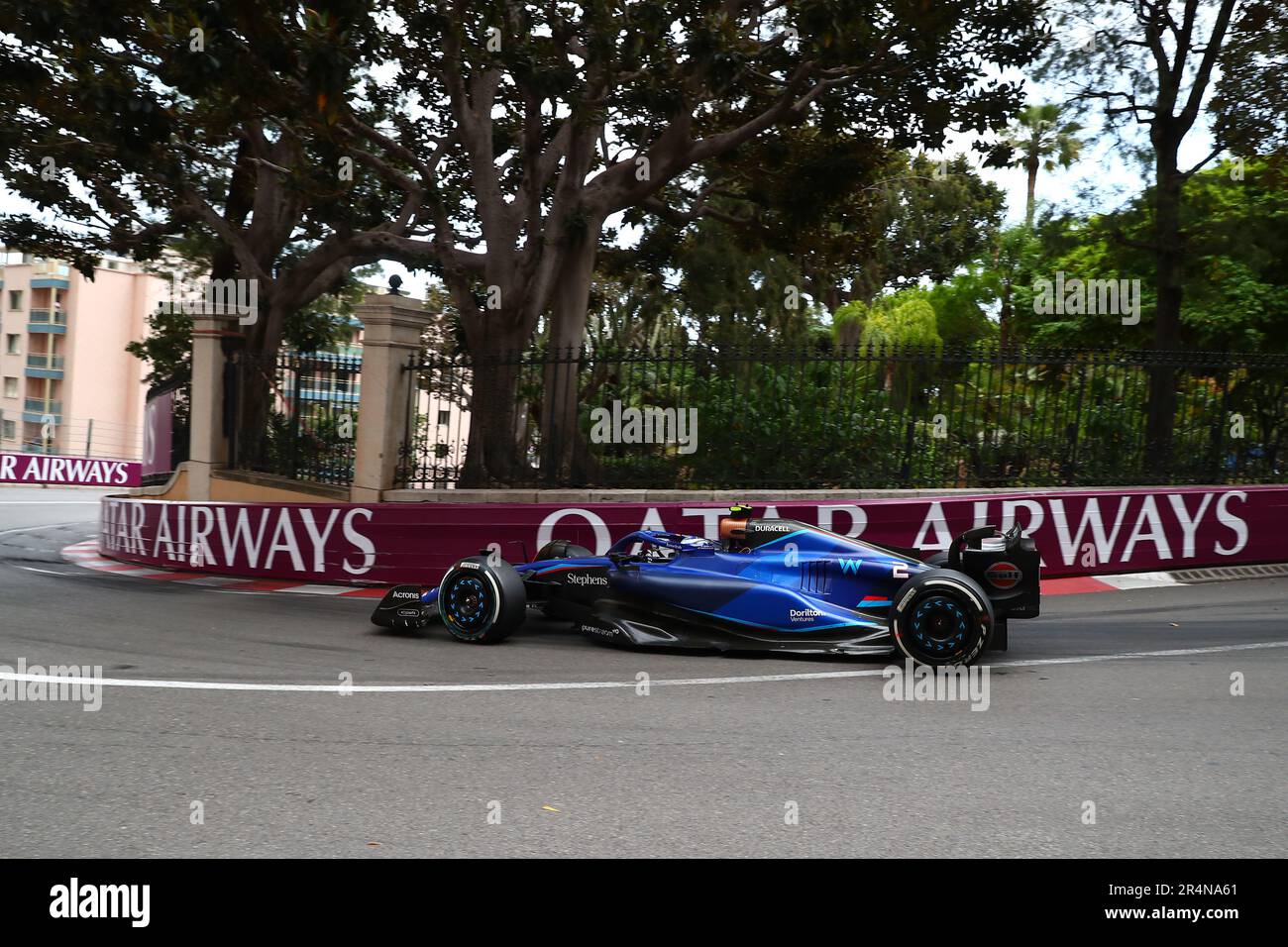 Logan Sargeant of Williams Racing während des Grand Prix F1 von Monaco am Circuit de Monaco am 28. Mai 2023 in Monte-Carlo, Monaco. Stockfoto