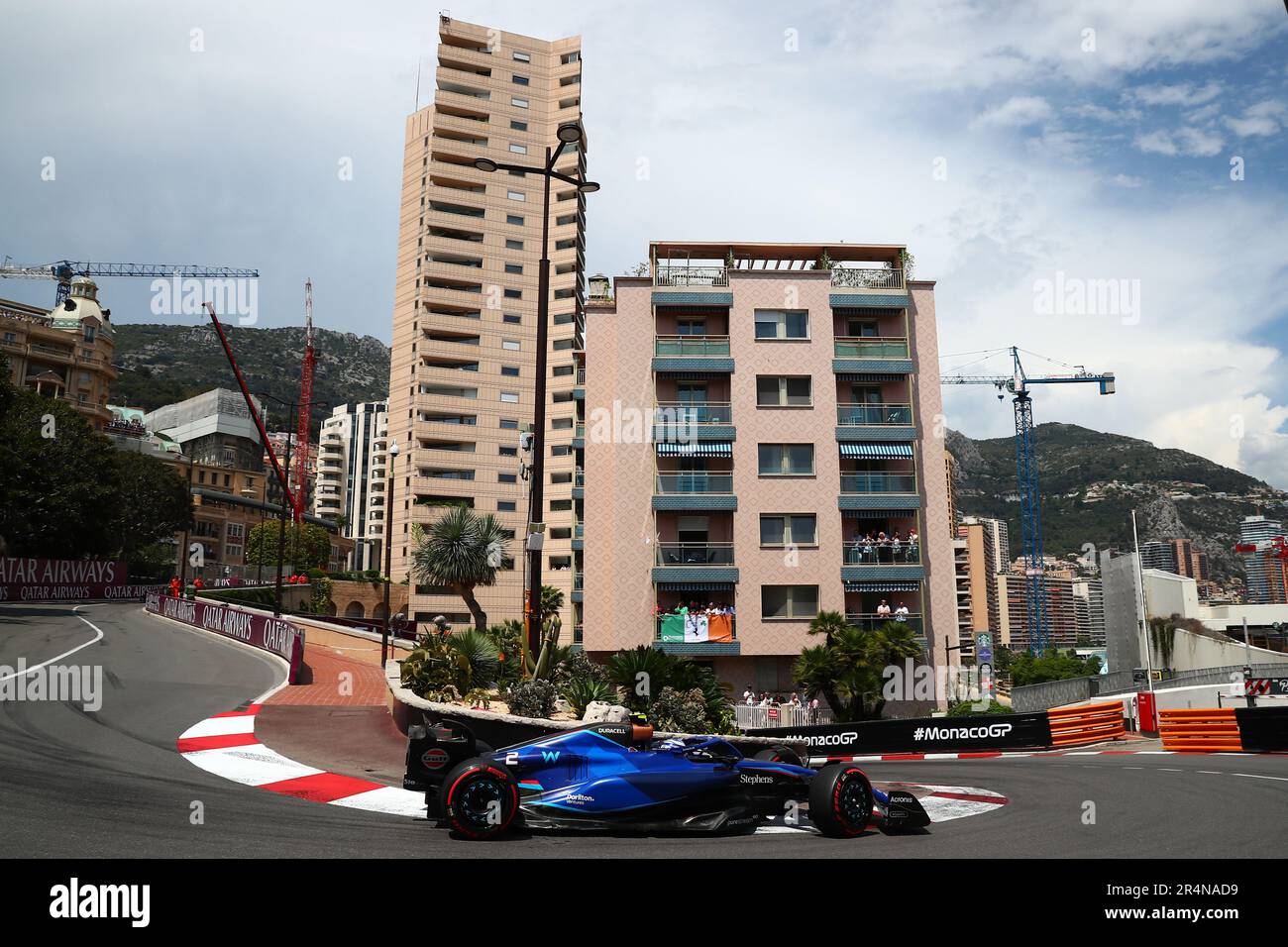 Logan Sargeant of Williams Racing während des Grand Prix F1 von Monaco am Circuit de Monaco am 28. Mai 2023 in Monte-Carlo, Monaco. Stockfoto