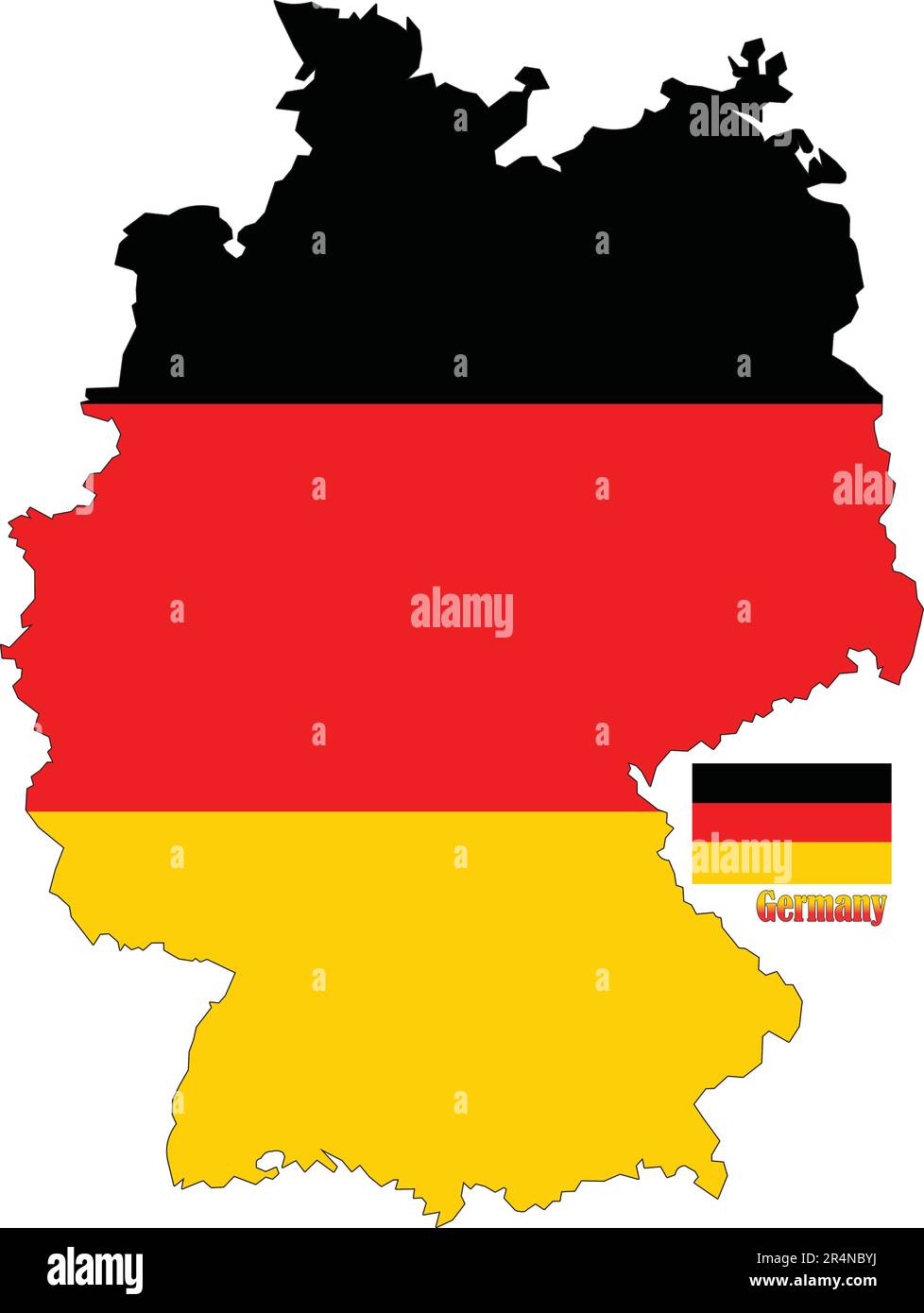 Karte und Flagge für Deutschland Stock Vektor
