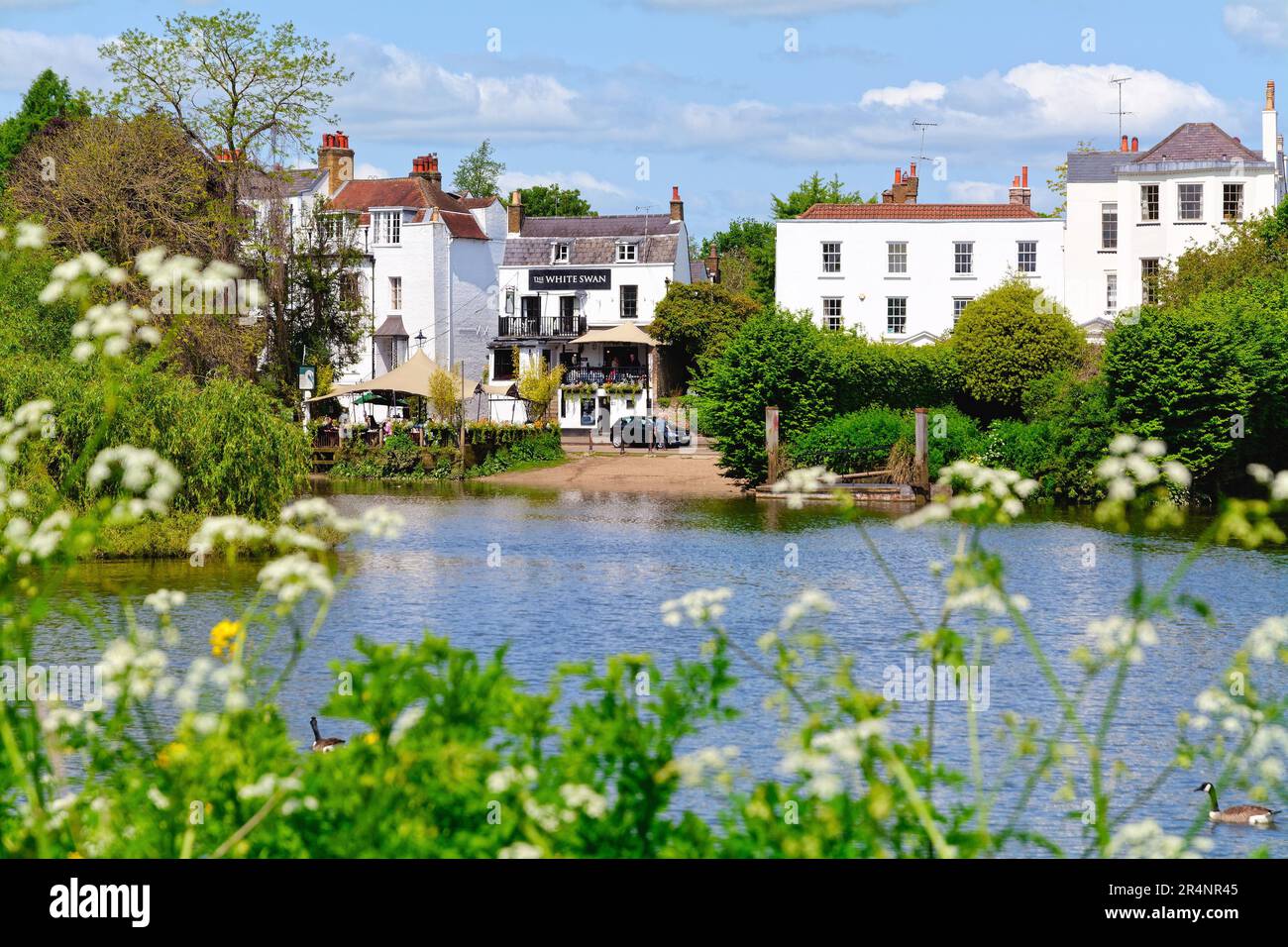 The Riverside at Twickenham an einem heißen Sommertag Greater London England UK Stockfoto