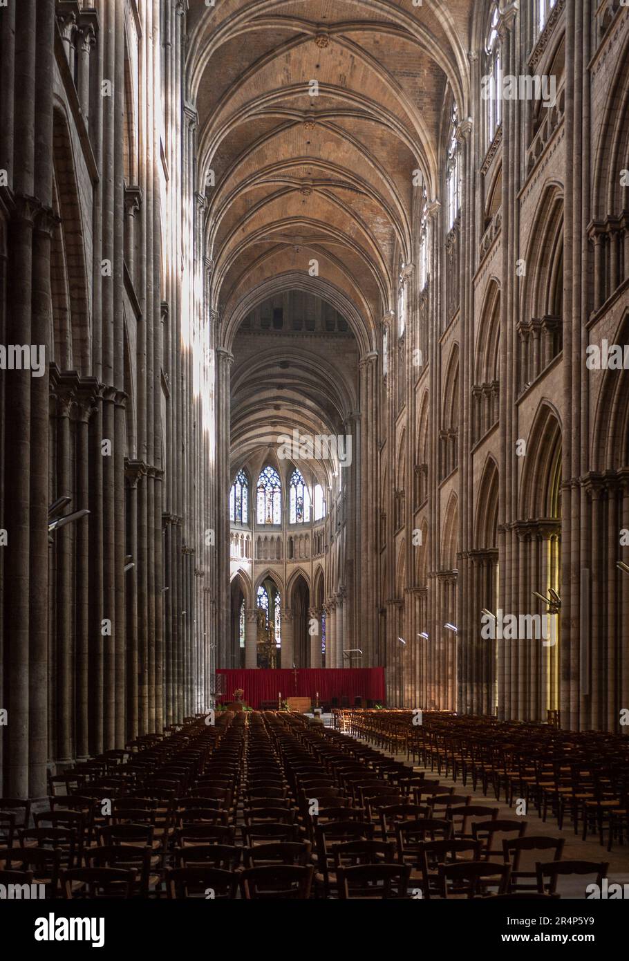 Innenraum der Kathedrale von Rouen, Normandie, Frankreich Stockfoto