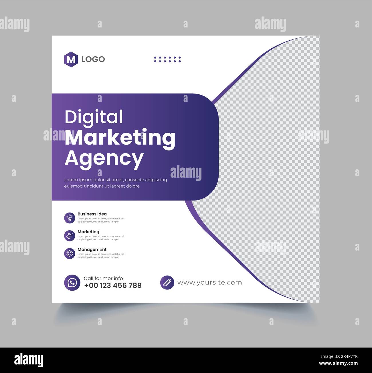 Digital Marketing Agency Social Media Web Banner Post Template Design. Stock Vektor