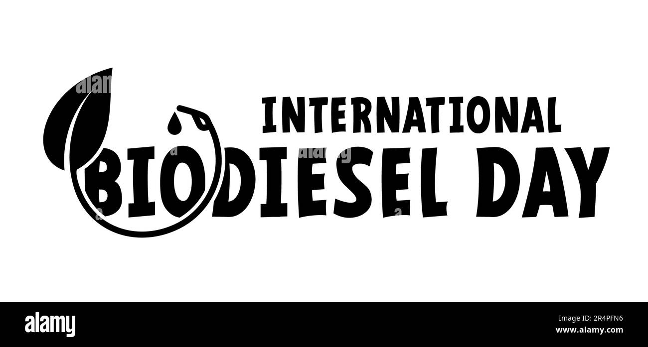 Internationaler Biodiesel-Tag. Cartoon-Benzin, Kanister mit Griff. Biokraftstoffpumpe oder Biodiesel. Autofilmstation, Biokraftstoff ist Kraftstoff aus Biomasse. Stockfoto