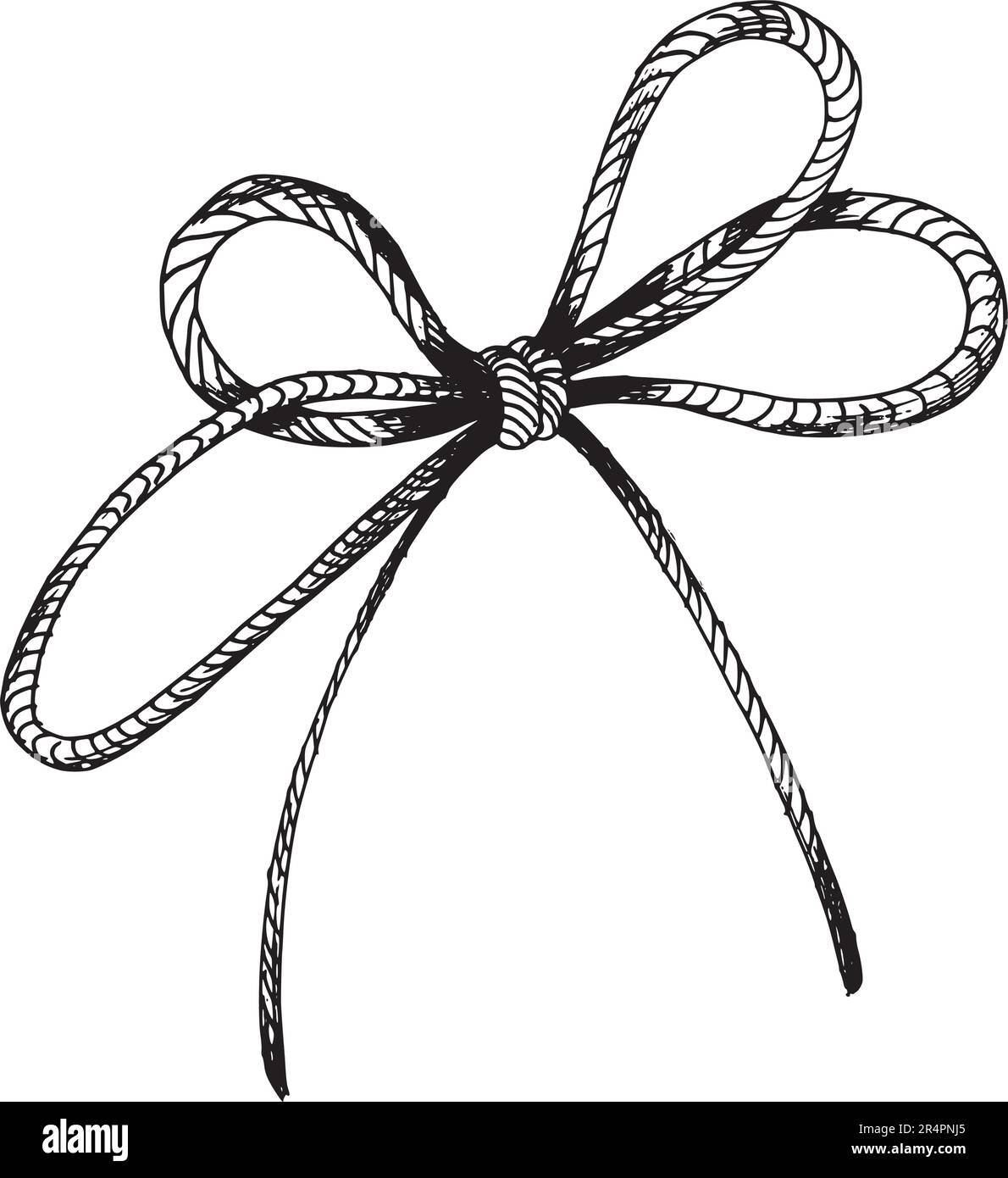 Juteseil, handgezeichnete Illustration in schwarzer Tinte, Grafik.  EPS-Vektor. Isoliertes Objekt auf weißem Hintergrund Stock-Vektorgrafik -  Alamy