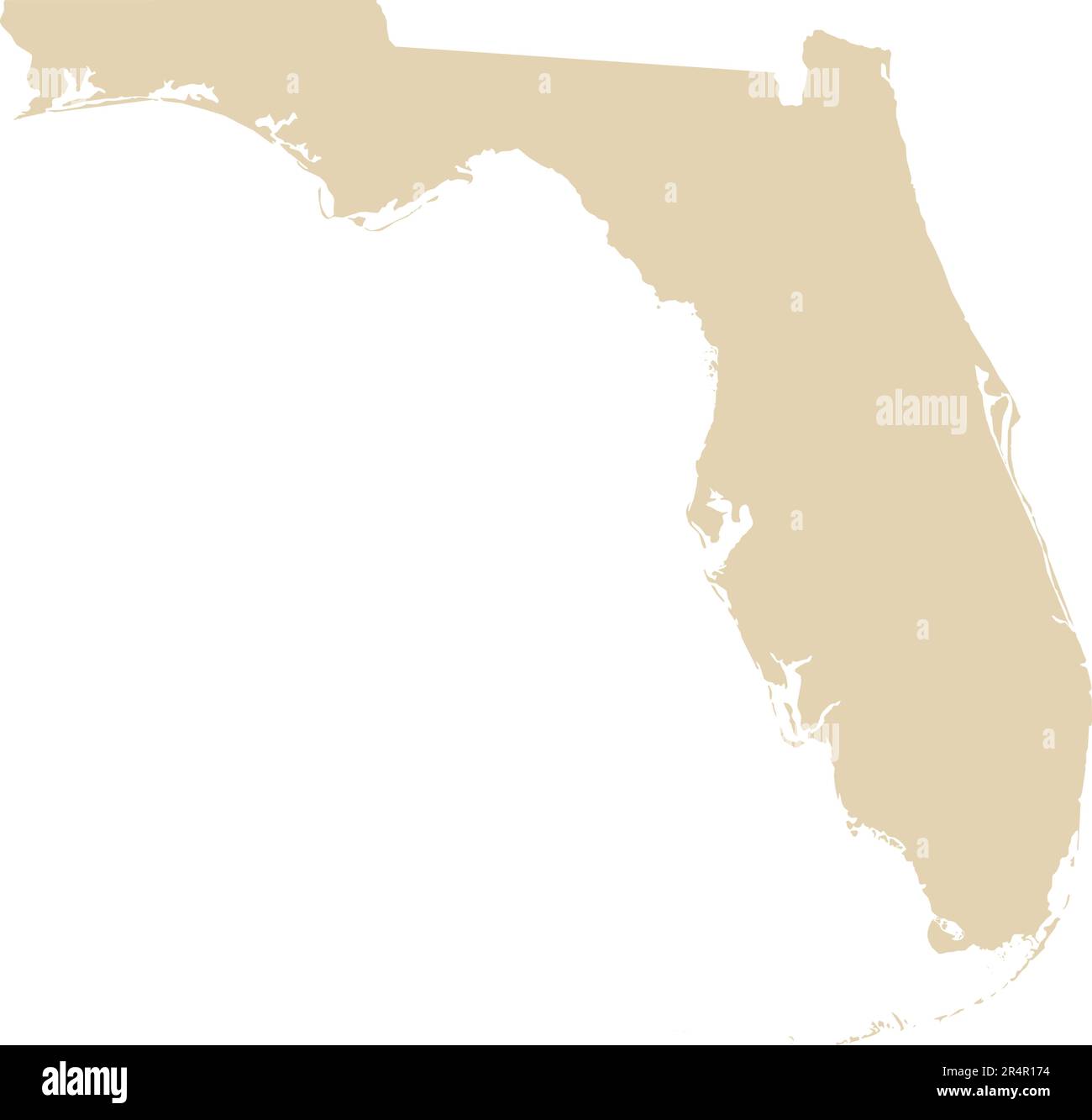 BEIGE CMYK-Farbkarte von FLORIDA, USA Stock Vektor