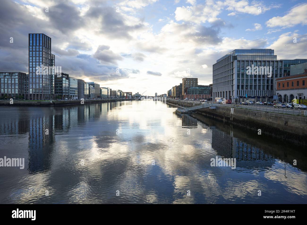 Dublin Docklands und der Fluss Liffey, Irland Stockfoto