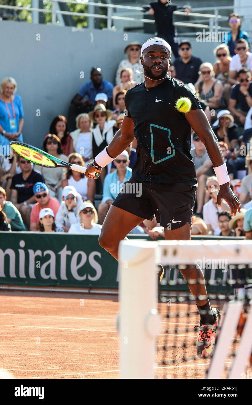 Paris, Frankreich. 29. Mai 2023. US-Tennisspieler Frances Tiafoe bei der French Open Roland Garros 2023 am 29. Mai 2023 in Paris, Frankreich. Foto von Nasser Berzane/ABACAPRESS.COM Kredit: Abaca Press/Alamy Live News Stockfoto