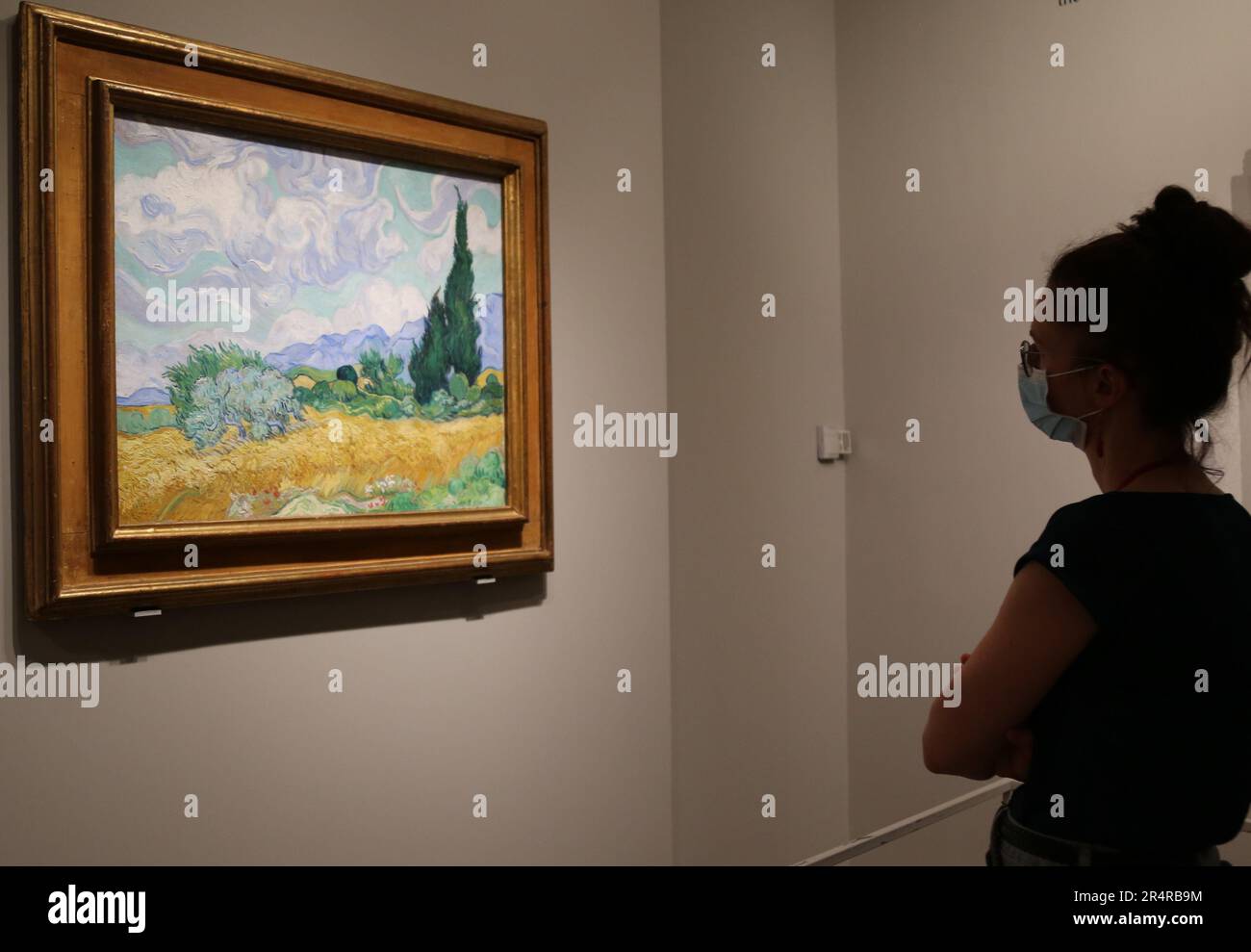 New York, USA. 29. Mai 2023. Besucher sehen eine Van Goghs Ausstellung im Metropolitan Museum of Art in New York, USA, am 29. Mai 2023. Kredit: Liu Yanan/Xinhua/Alamy Live News Stockfoto