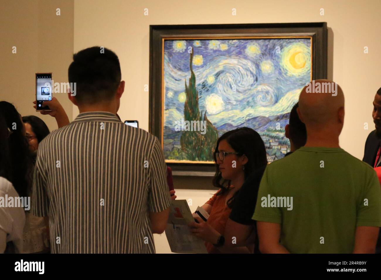 New York, USA. 29. Mai 2023. Besucher besuchen am 29. Mai 2023 eine Ausstellung von Van Goghs Werken im Metropolitan Museum of Art in New York, USA. Kredit: Liu Yanan/Xinhua/Alamy Live News Stockfoto