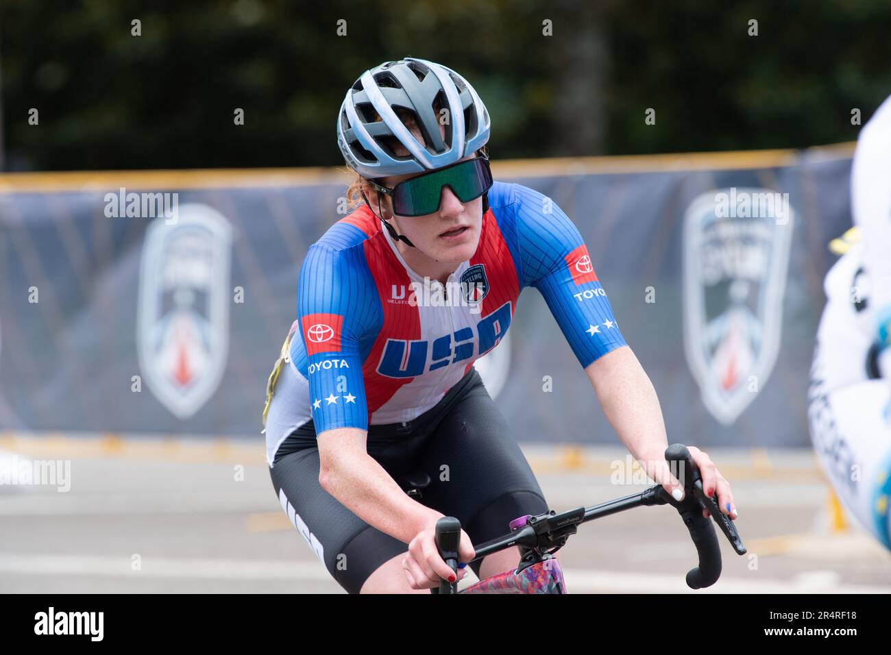 UCI-Weltmeisterschaft, Straßenrennen, Huntsville, Alabama, USA. 29. Mai 2023. Clara Brown aus den Vereinigten Staaten, Gewinnerin des Frauen-Rennens C3. Kredit: Casey B. Gibson/Alamy Live News Stockfoto