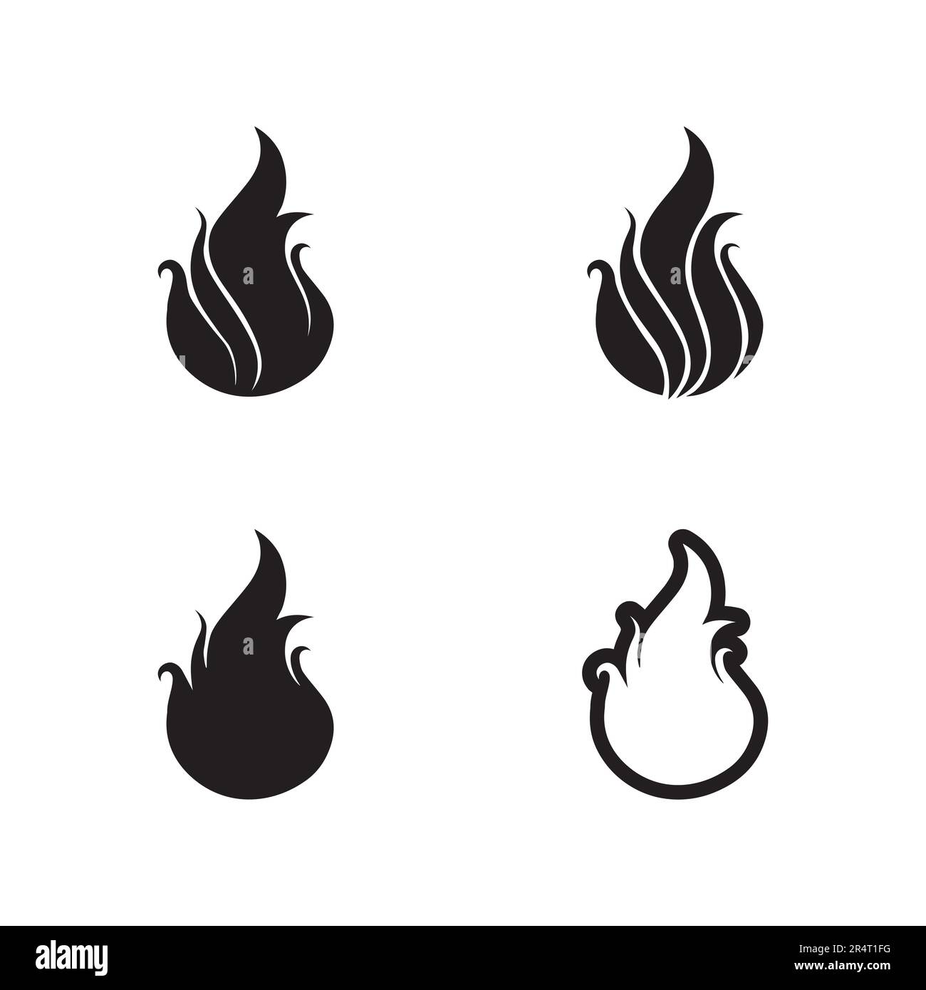 Design-Vorlage für Symbol für Feuerflamme Stock Vektor