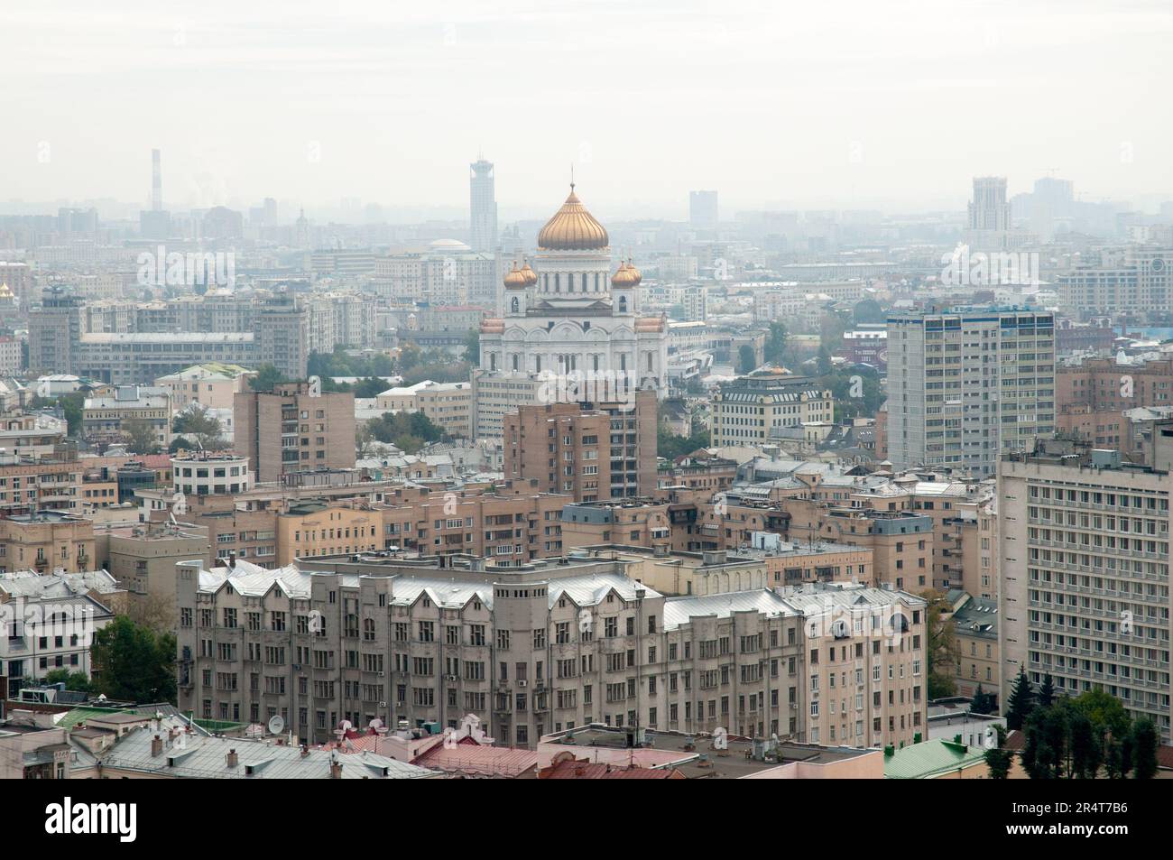 Die Skyline von Moskau mit der Kathedrale von Christus, dem Erlöser Stockfoto