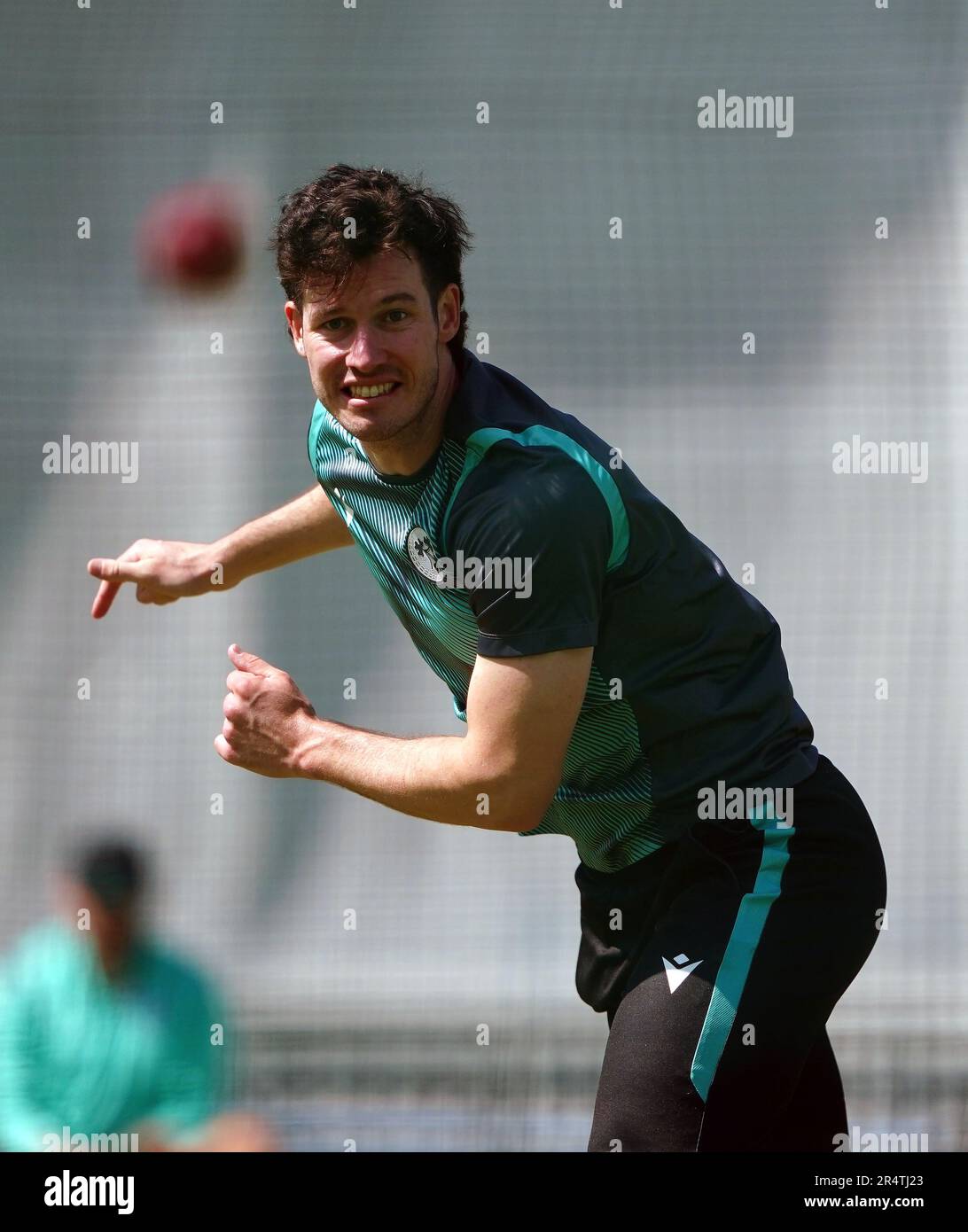 George Dockrell aus Irland während einer Nets-Sitzung am Lord's Cricket Ground in London. Foto: Dienstag, 30. Mai 2023. Stockfoto