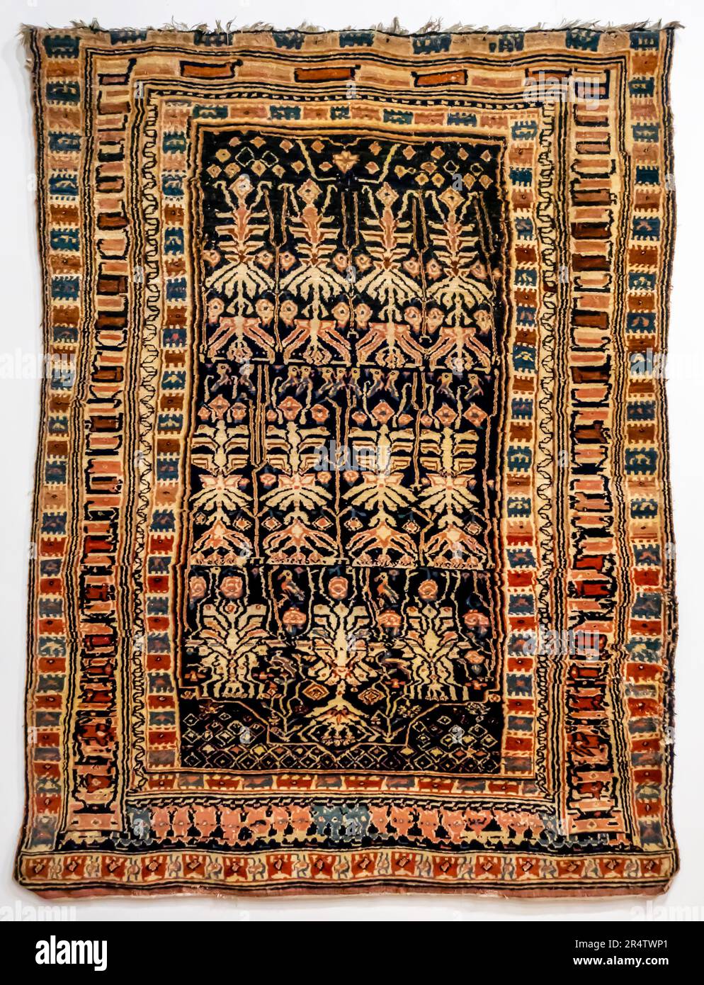 Ein Teppich vom Typ Baum des Lebens. 18. Century New Jugha, Isfaha. Wolle Stockfoto