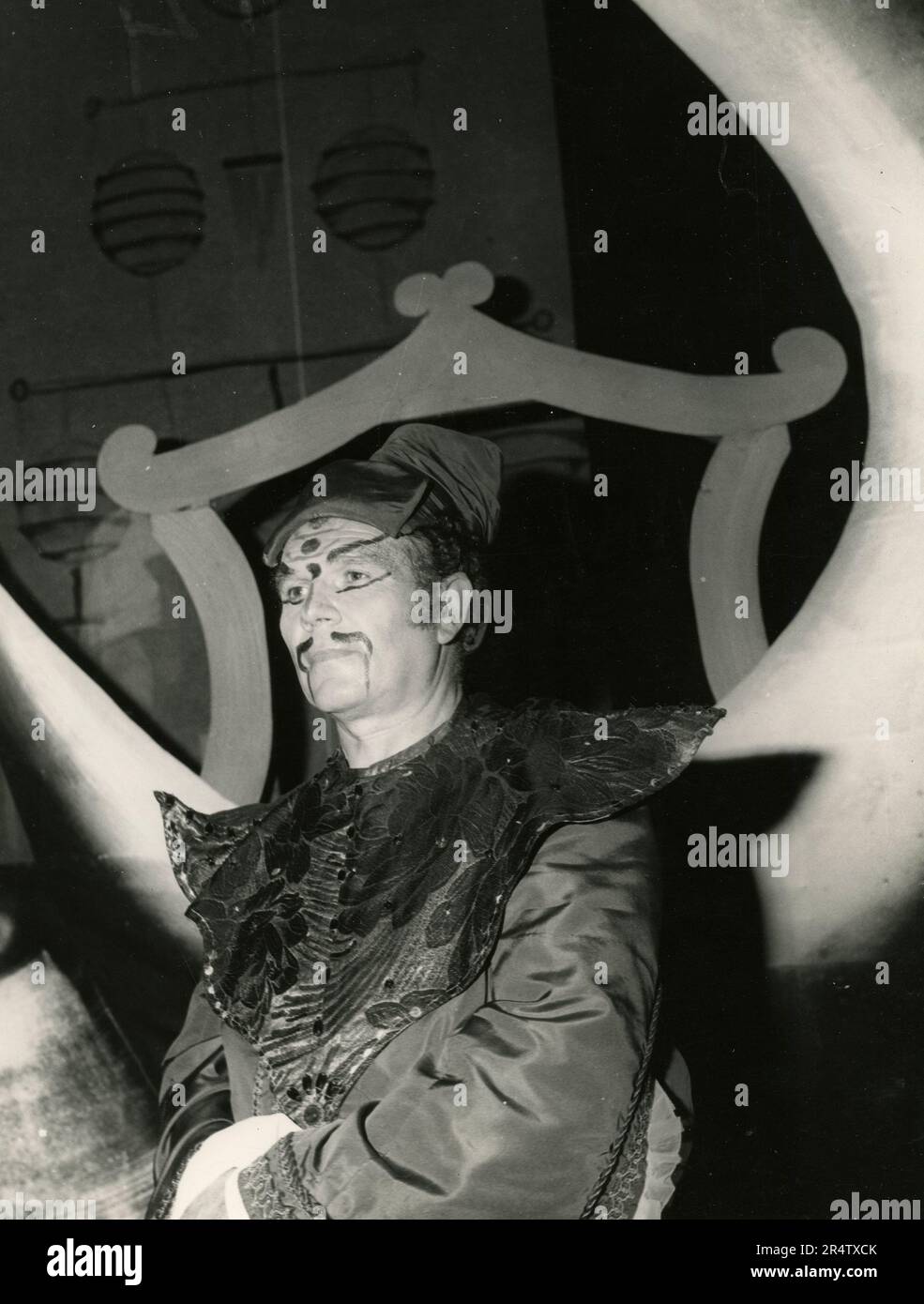 Bühnenschauspieler Ping in der Oper Turandot, Benevento, Italien 1975 Stockfoto