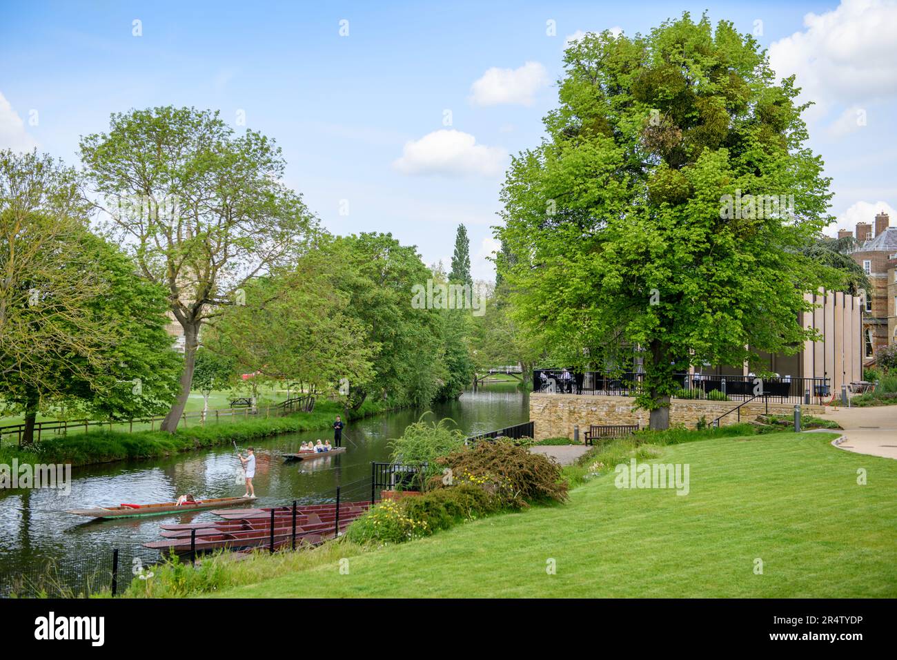 Die Punt Wharf am St. Hilda College, Oxford University UK. Stockfoto