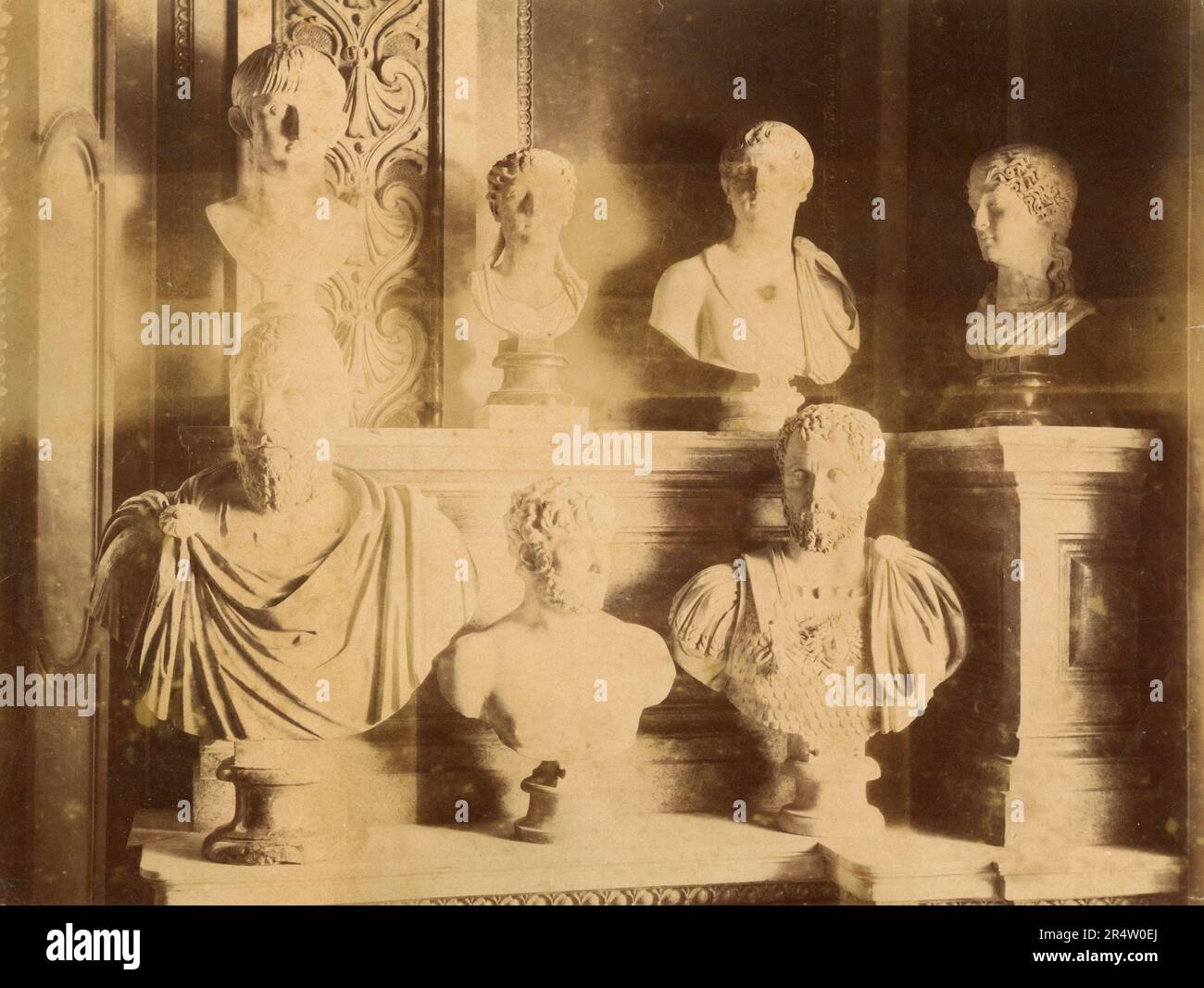 Die Halle der Büsten im Kapitolinischen Museum, Rom, Italien 1900er Stockfoto