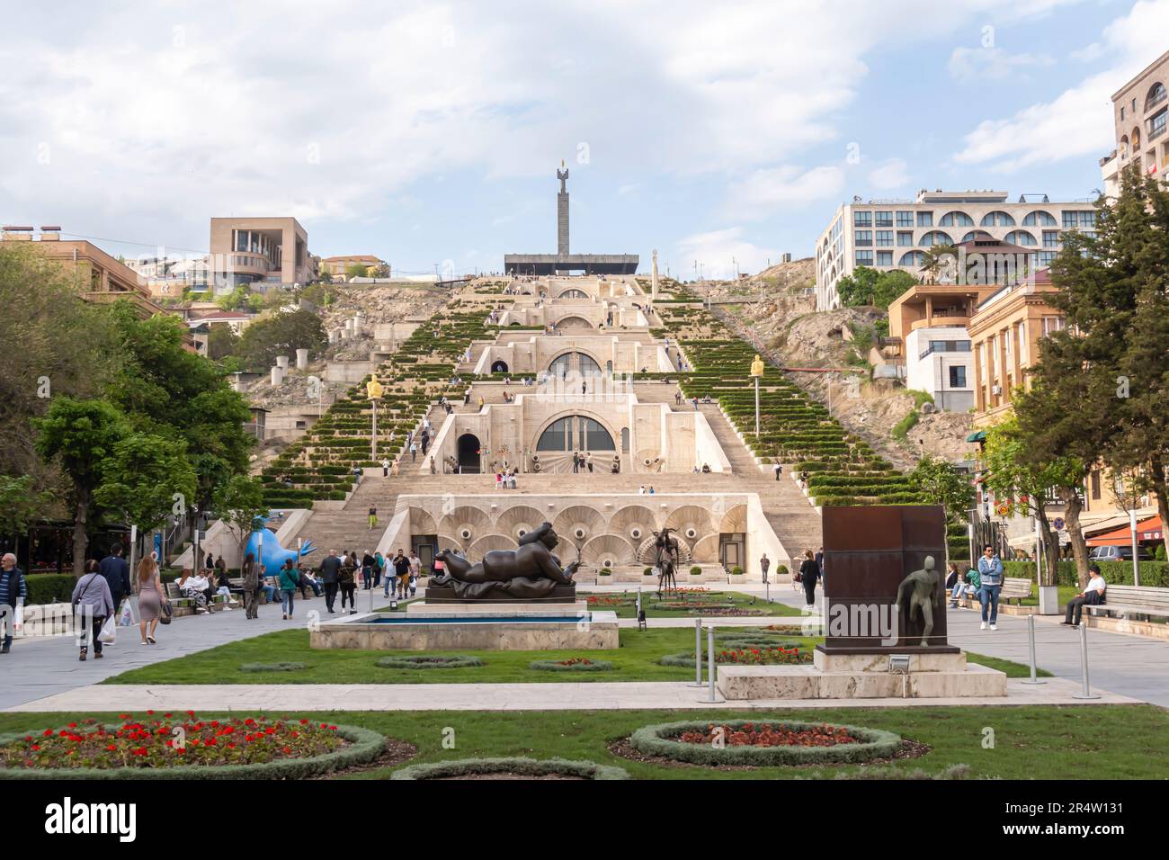 Eriwan Wahrzeichen. Kaskadenkomplex, Freiluftmuseum in Eriwan, Armenien Stockfoto