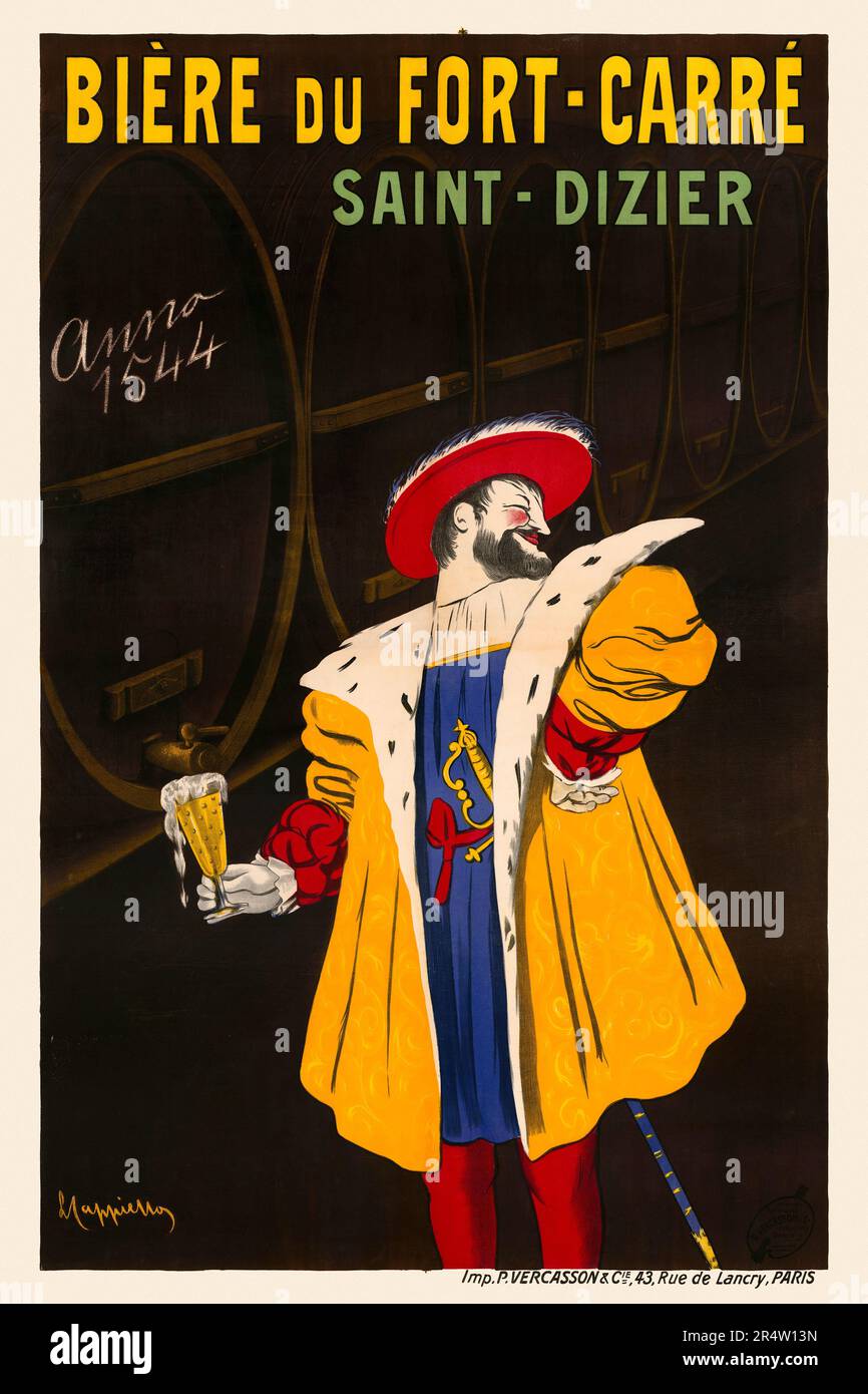 Bière du Fort-Carré. Saint-Dizier. Saint-Dizier von Leonetto Cappiello (1875-1942). Poster wurde 1907 in Frankreich veröffentlicht. Stockfoto