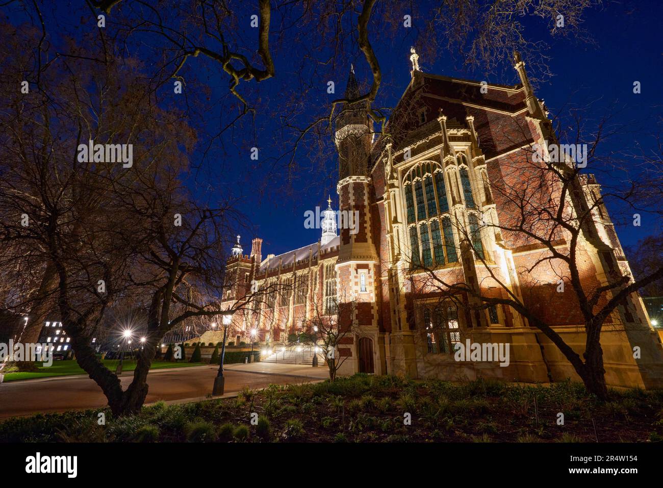 Blick auf Lincoln's Inn Great Hall at Dusk Stockfoto