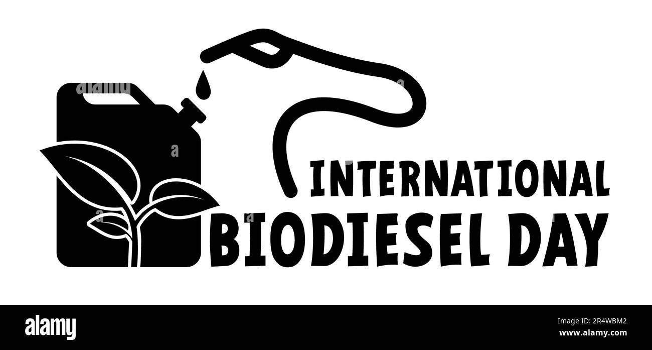 Internationaler Biodiesel-Tag. Cartoon-Benzin, Kanister mit Griff. Symbol für Kanister oder kanister. Kraftstofftank für Transport und Lagerung von Benzin. Kann Stockfoto