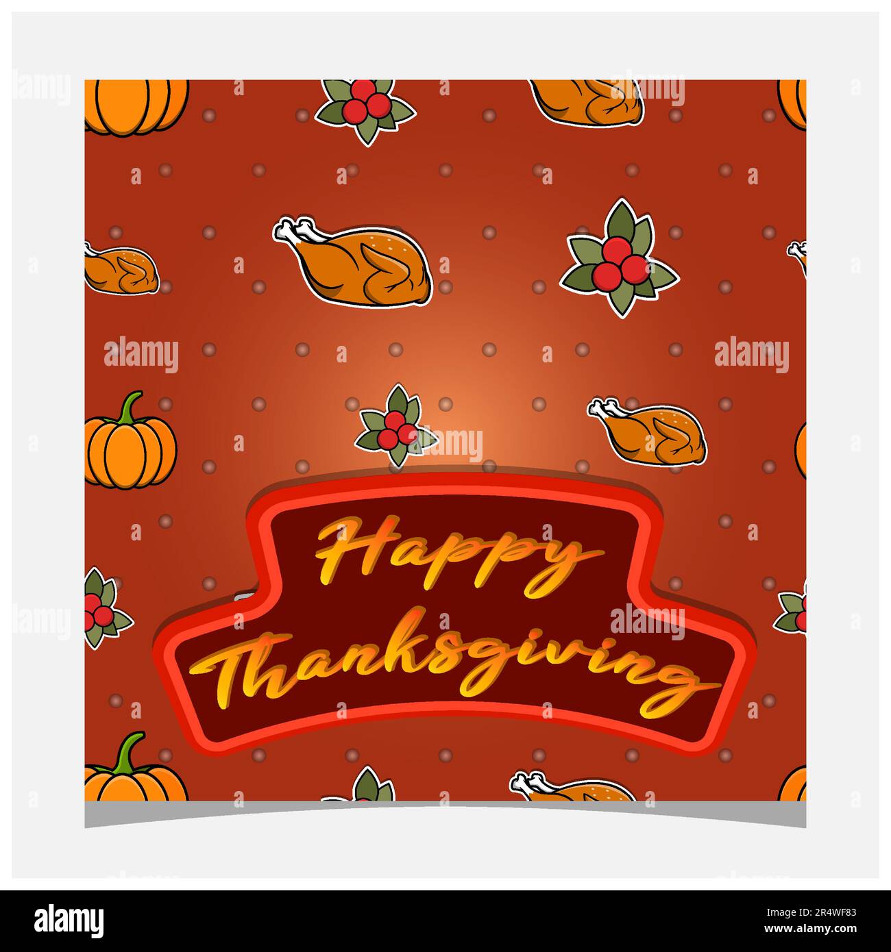 „Happy Thanksgiving“-Kartendesign. Vorlage Grußkarte, Poster, Flyer und Einladung. Vektor und Illustration. Stock Vektor