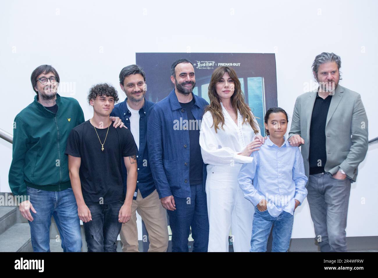 Rom, Italien. 30. Mai 2023. Die Besetzung nimmt am Fototermin des Films „Denti da squalo“ im Cinema Quattro Fontane in Rom Teil (Foto: Matteo Nardone/Pacific Press). Kredit: Pacific Press Production Corp./Alamy Live News Stockfoto