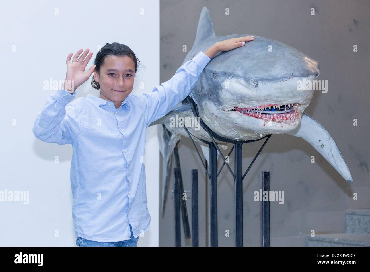 Schauspieler Tiziano Menichelli nimmt an der Fotogelegenheit des Films „Denti da squalo“ im Cinema Quattro Fontane in Rom Teil (Foto: Matteo Nardone/Pacific Press/Sipa USA) Stockfoto