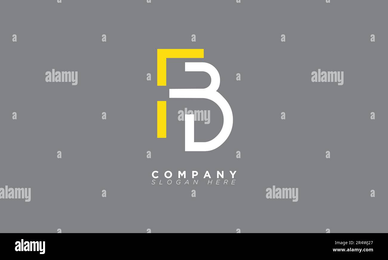 Buchstaben FB Initialen Monogramm Logo BF, F und B. Stock Vektor