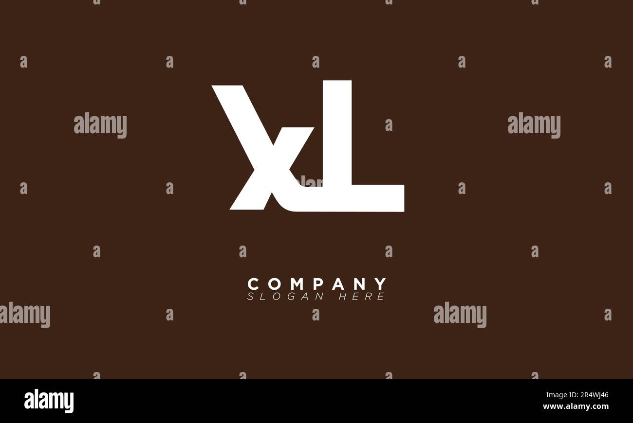 Buchstaben XL Initialen Monogramm Logo LX, X und L. Stock Vektor