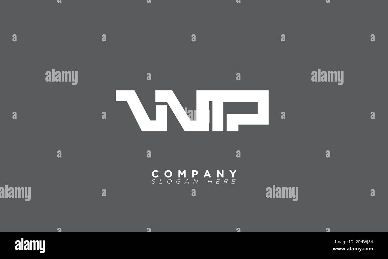 WP Buchstaben Initialen Monogramm Logo PW, W und P Stock Vektor