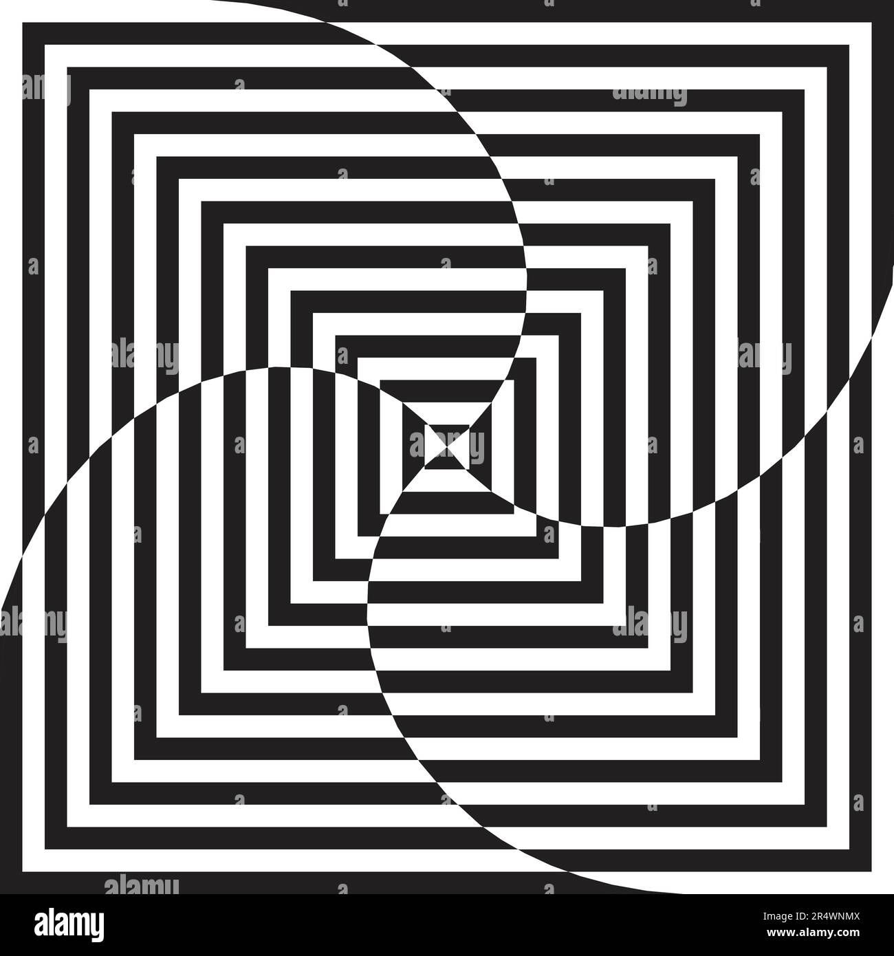 Hintergrund mit abstraktem geometrischem Muster mit schwarz-weißen Quadrat- und Dreiecksformen Stock Vektor
