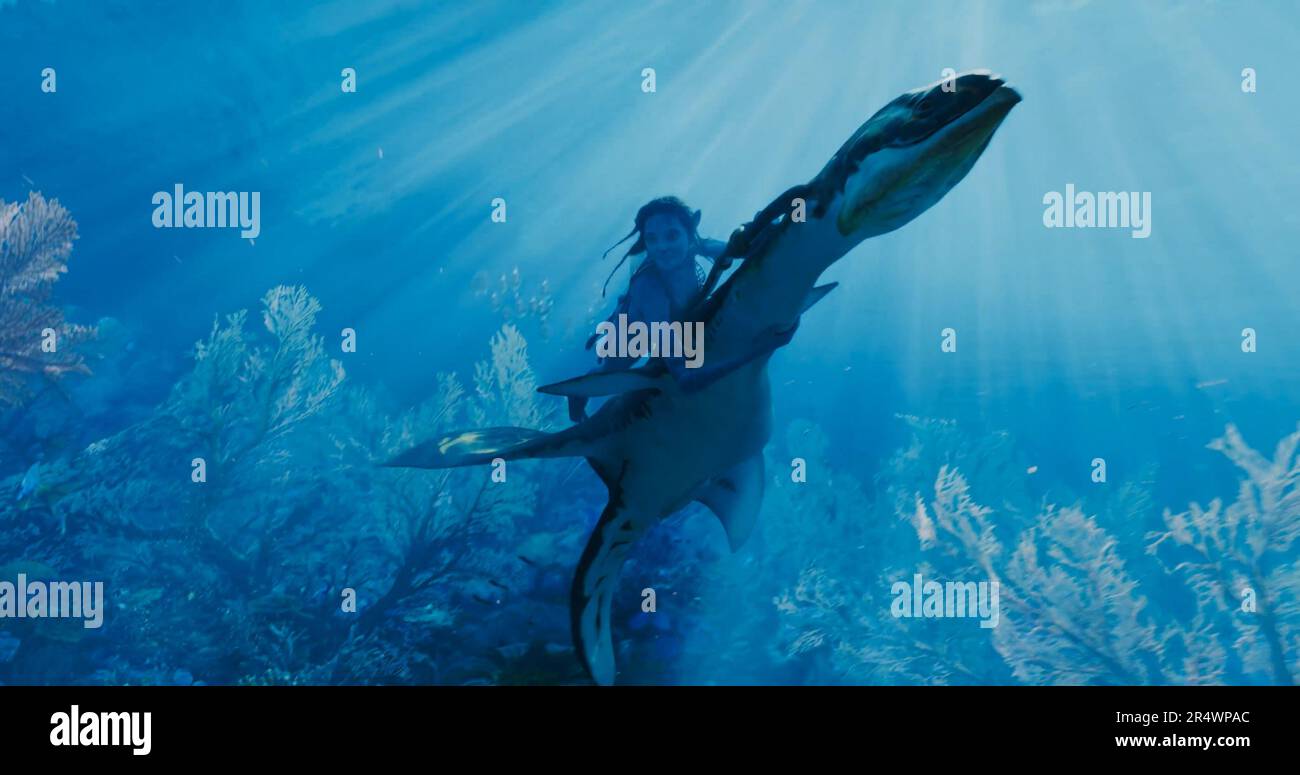 Avatar: The Way of Water Year : 2022 USA Regisseur : James Cameron Bailey Bass Stockfoto