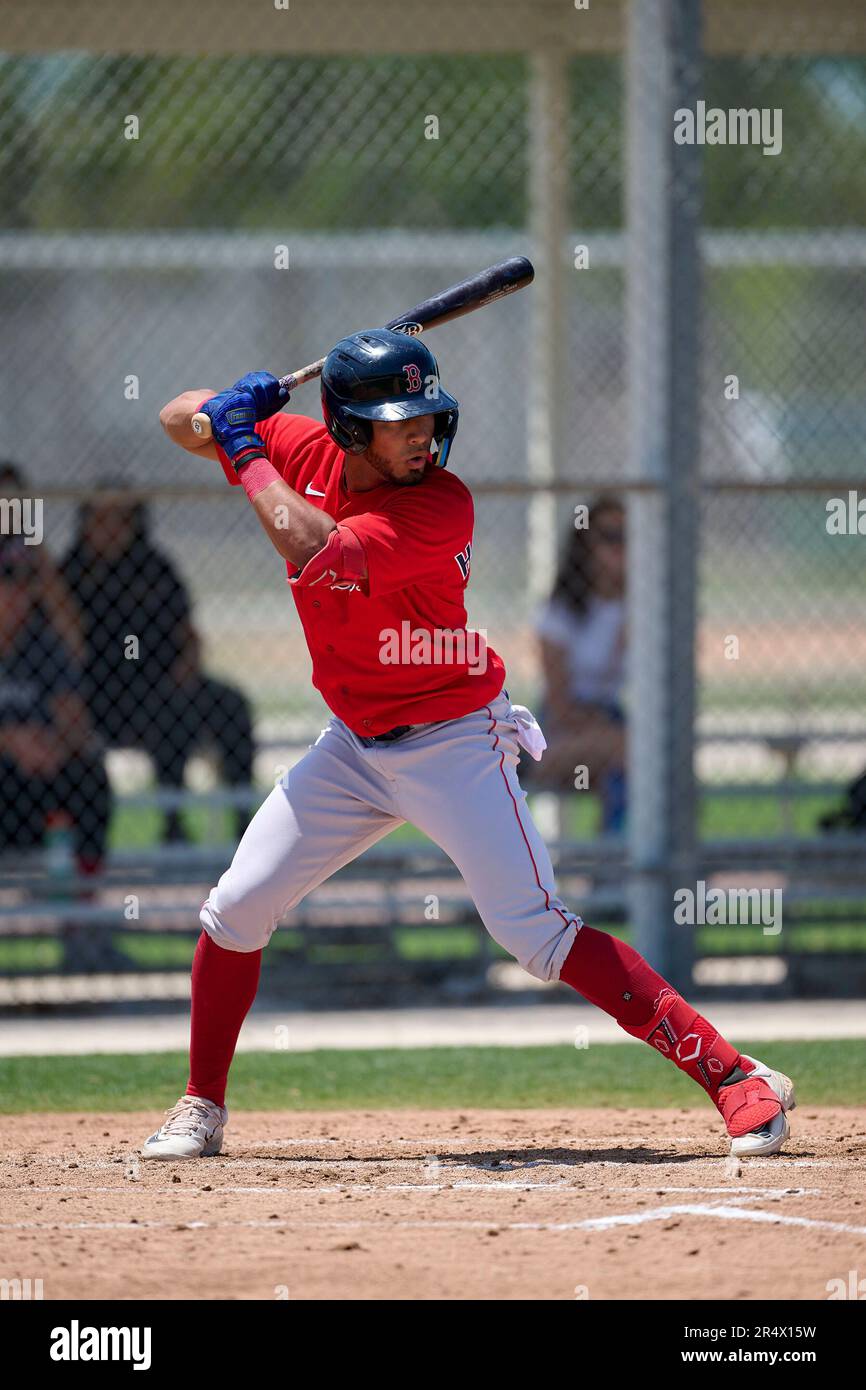 Boston Red Sox Alexis Hernandez (31) at bat during an Extended Spring Training baseball game against the Minnesota Twins on May 4, 2023 at Century Link Sports Complex in Fort Myers, Florida. (Mike Janes/Four Seam Images via AP) Stockfoto