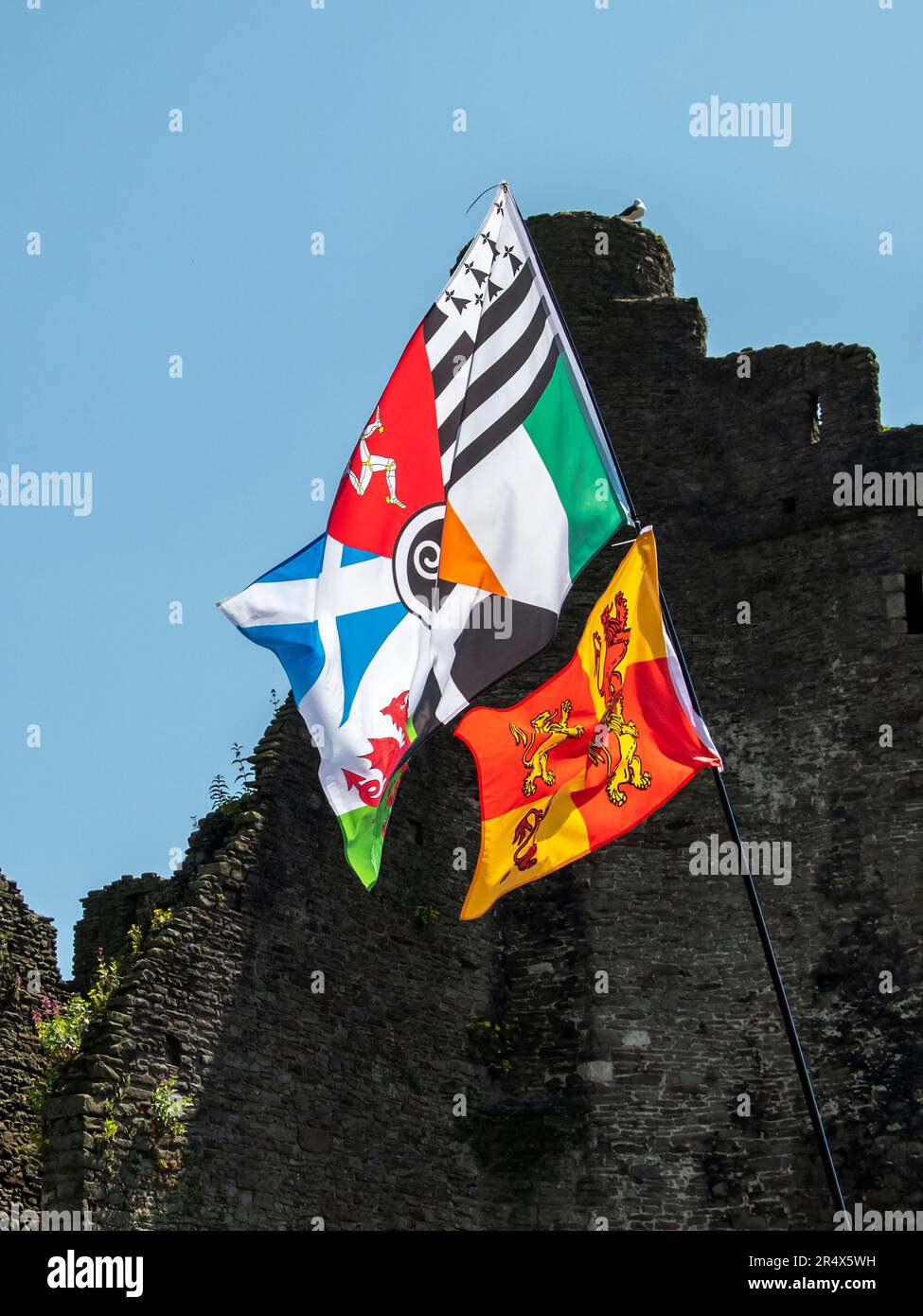 Swansea, Wales, Großbritannien. 20. Mai 2023: Eine Pro-Walisische Unabhängigkeitskundgebung im sonnigen Swansea. Stockfoto
