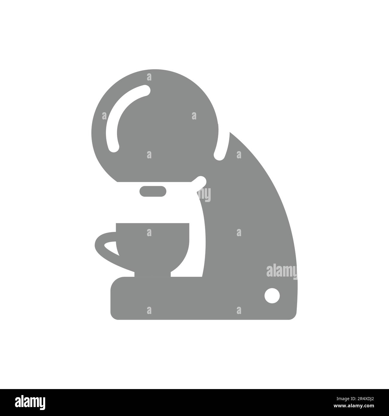 Vektorsymbol für die Füllung der Kaffeemaschine. Glyphensymbol für Espressomaschine. Stock Vektor