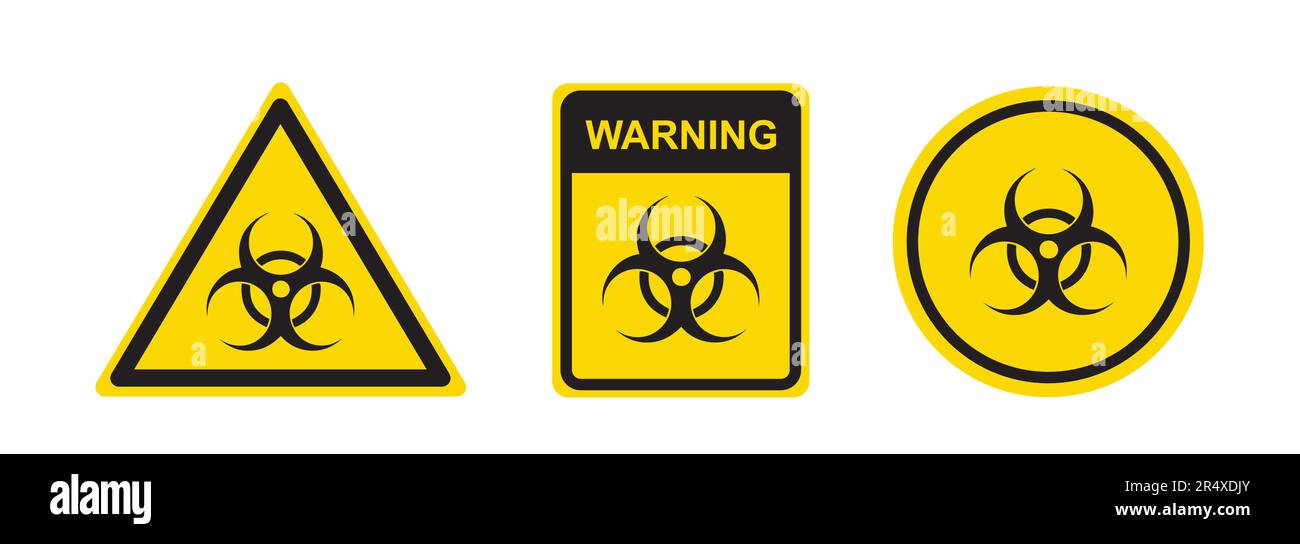 Symbol für biologische Gefahr auf weißem Hintergrund. Stock Vektor