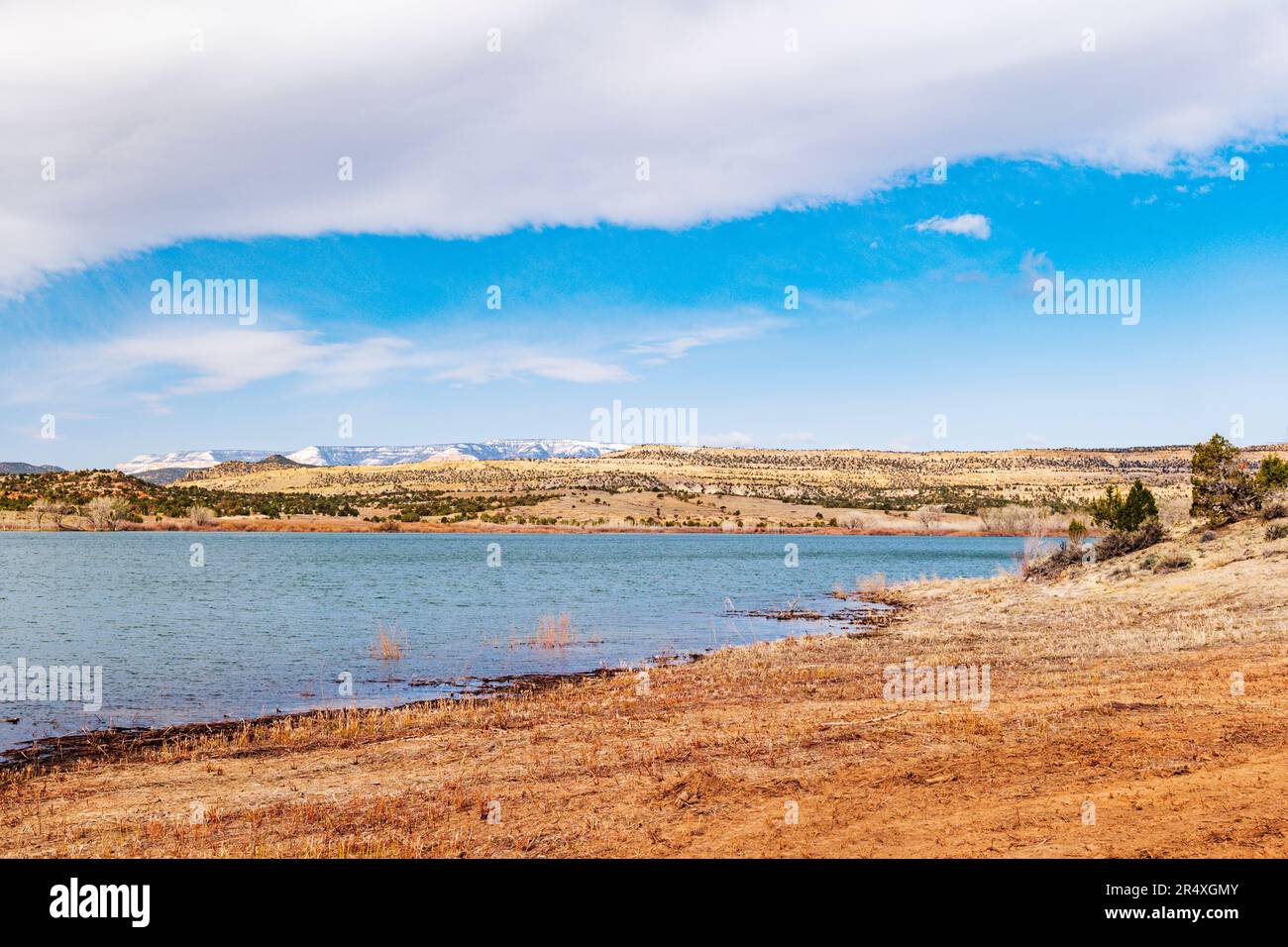 Wide Hollow Reservoir; Escalante Petrified Forest State Park; Escalante; Utah; USA Stockfoto