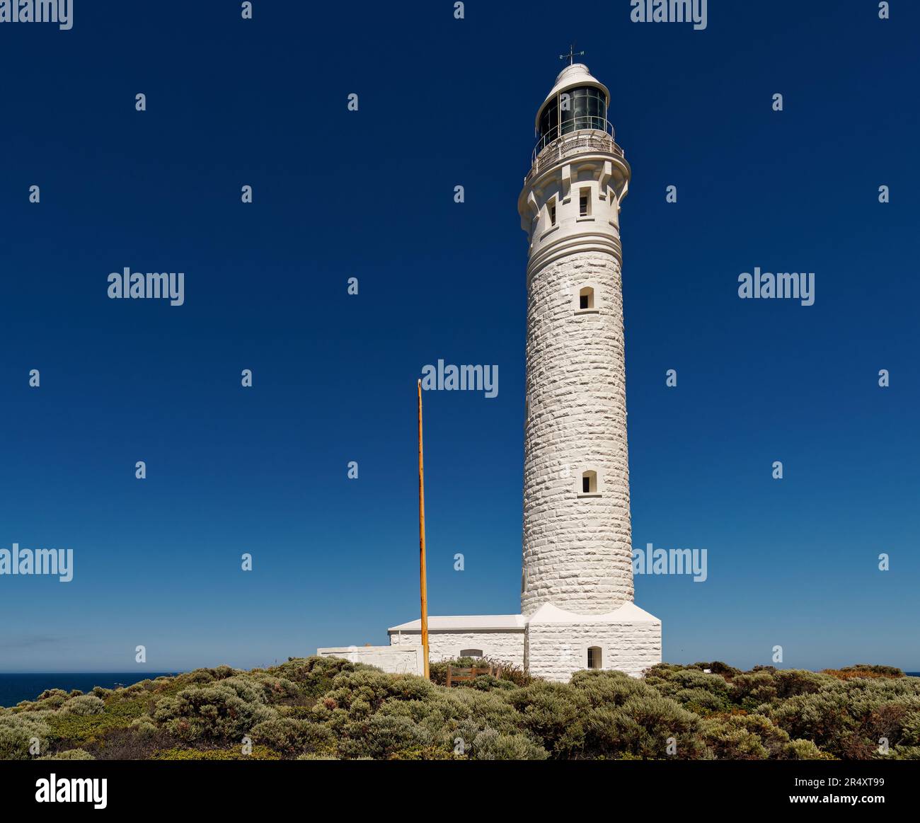 Der Leuchtturm von Cape Leeuwin befindet sich auf der Landzunge von Cape Leeuwin, dem südwestlichsten Punkt auf dem Festland des australischen Kontinents im Westen Stockfoto