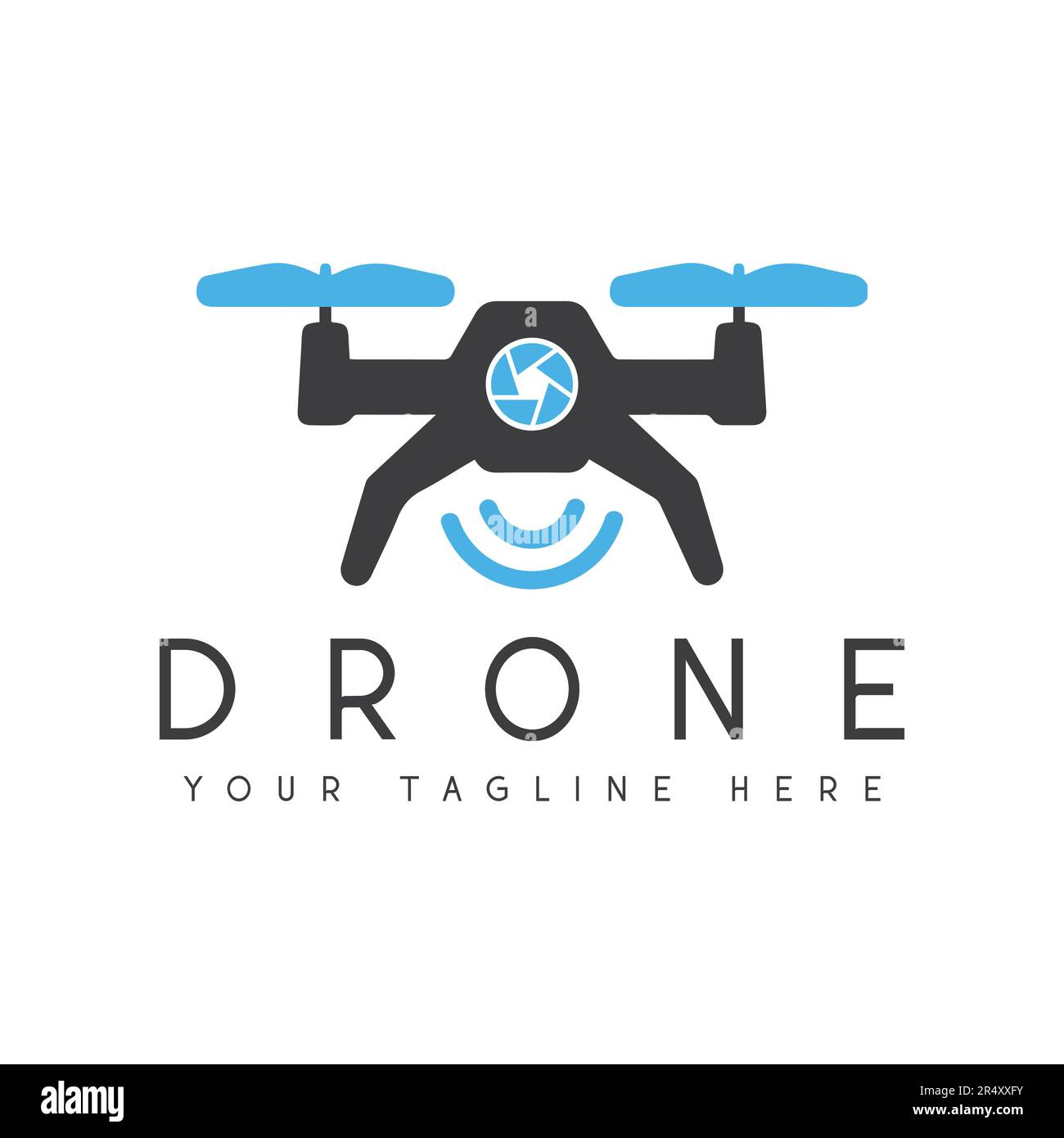 Logo Der Sky Drohne Design Drone Kamera Logo Stock Vektor